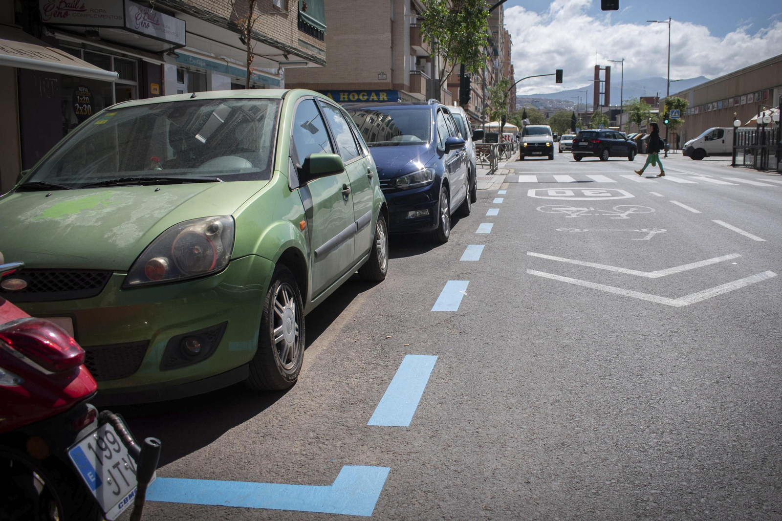 Imagen de la última ampliación de zona azul en 2022.