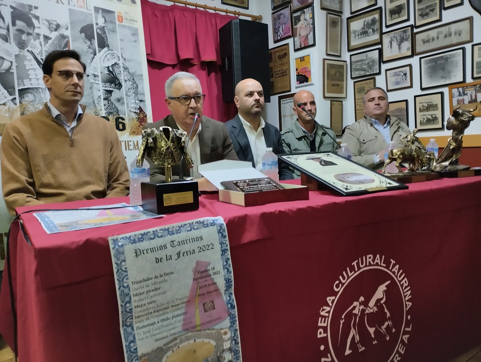 La Peña Taurina de Zalamea entrega los galardones a los triunfadores de su feria septembrina