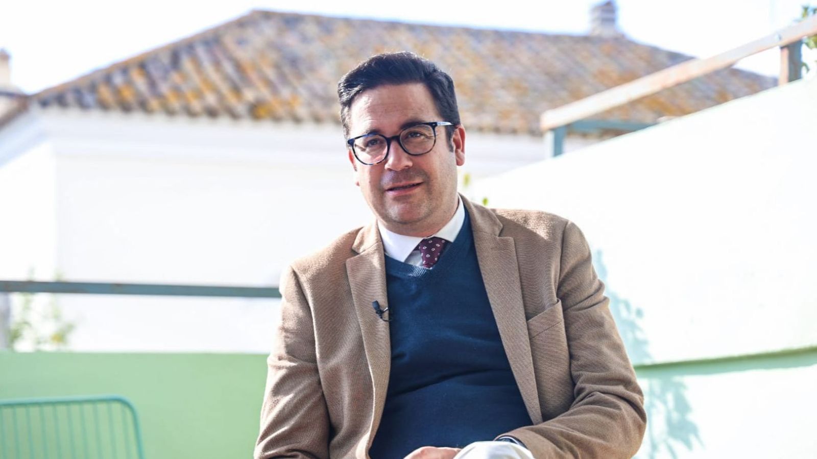 Ignacio Molina en la grabación del reel de la Tertulia Cofrade El Aguaó