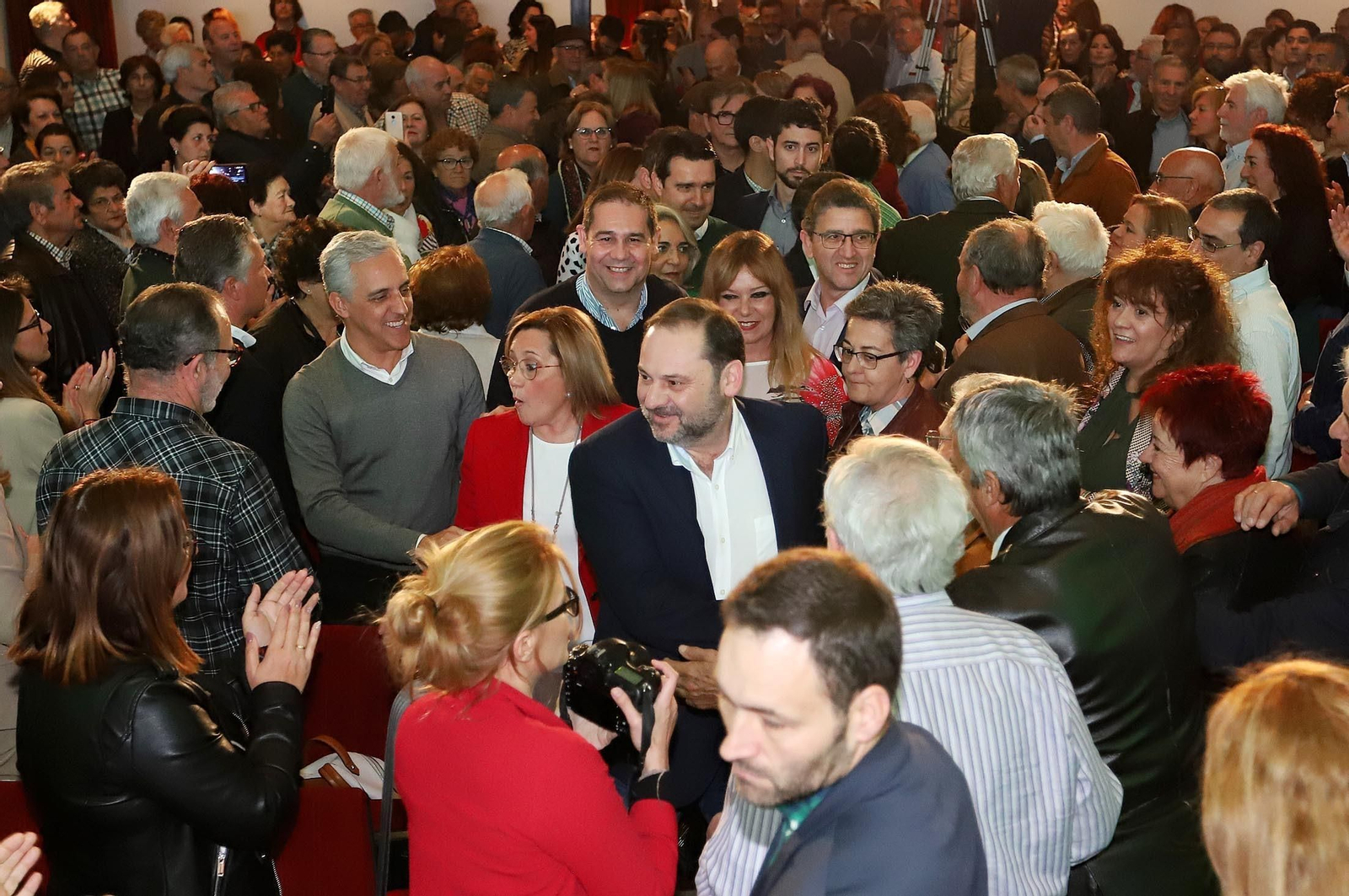 Imágenes del ministro José Luis Ábalos en San Juan del Puerto