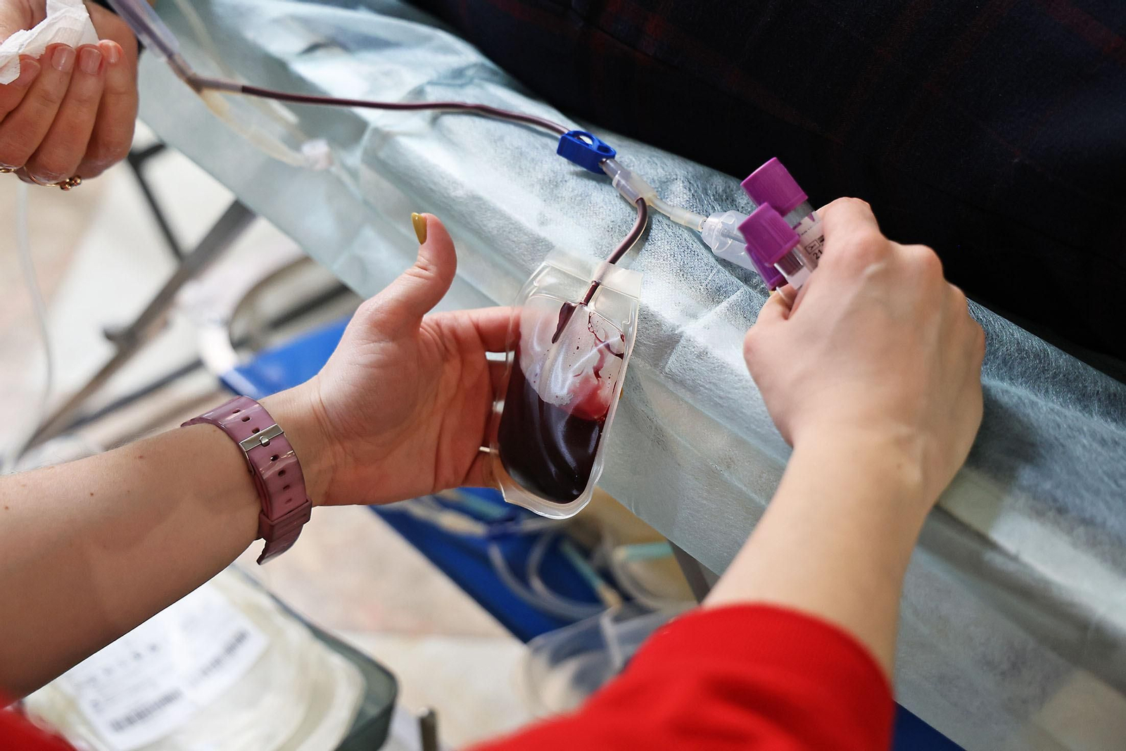 Imágenes de la primera macrocolecta de sangre de este año en Huelva