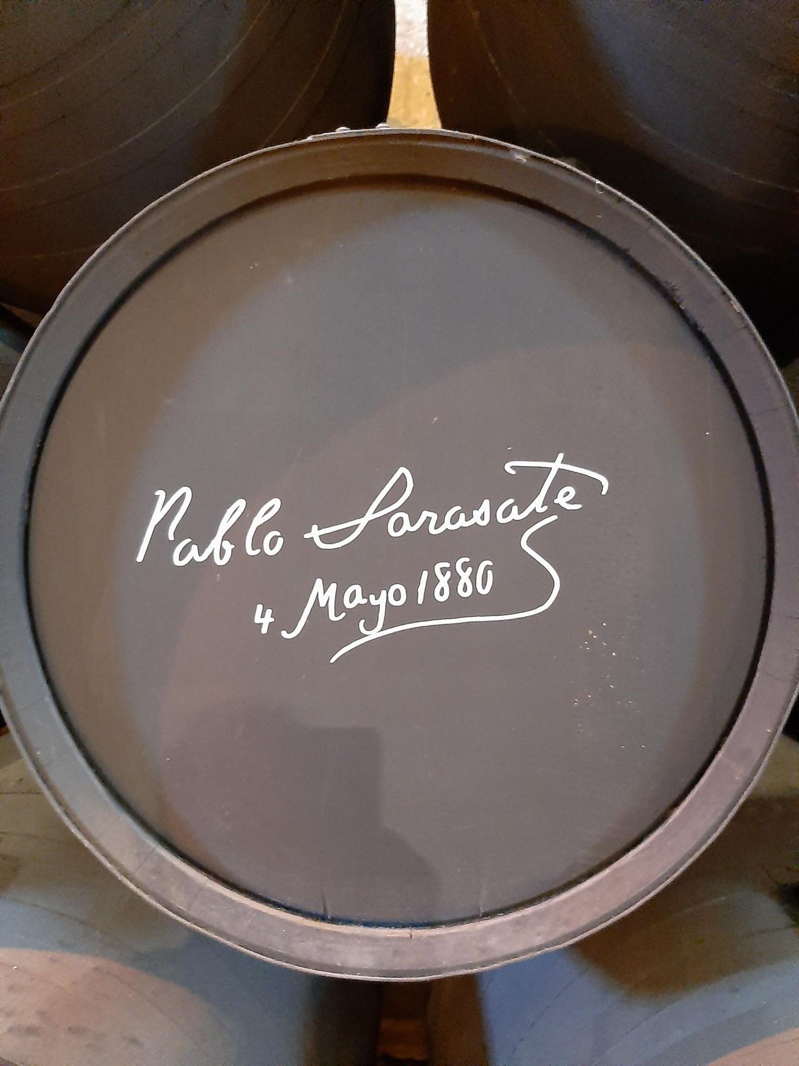 Bota firmada por Pablo Sarasate, 1880.