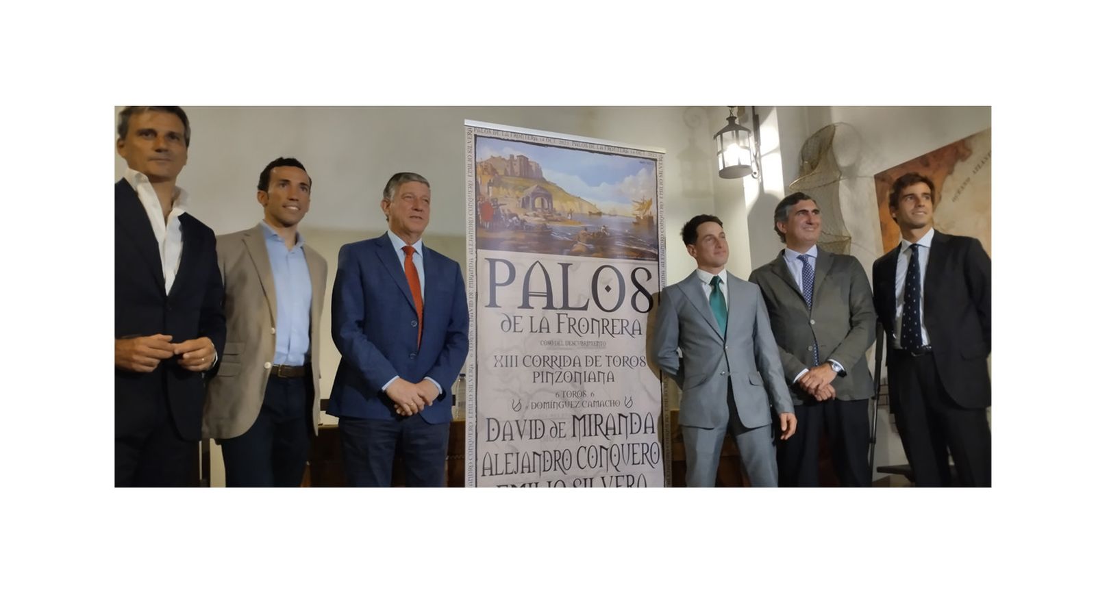 Domínguez Camacho junto a Miranda, Conquero y Silvera en la Pinzoniana