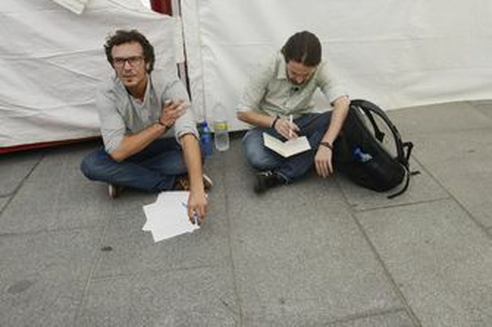Pablo Iglesias y Kichi, en Cádiz en 2015.