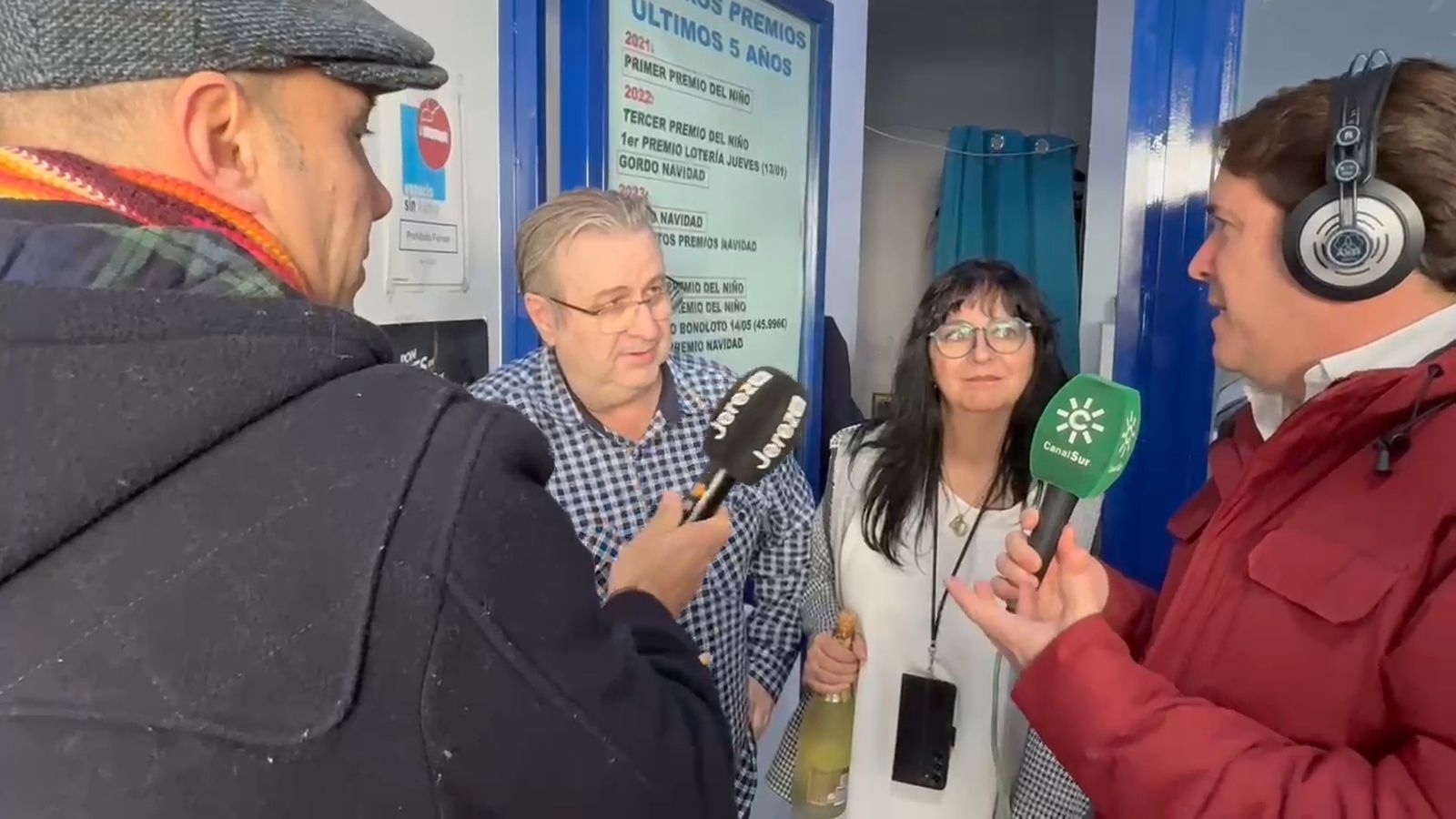 "No me lo creo, son cinco años seguidos dando premios en Jerez de la Lotería de Navidad"