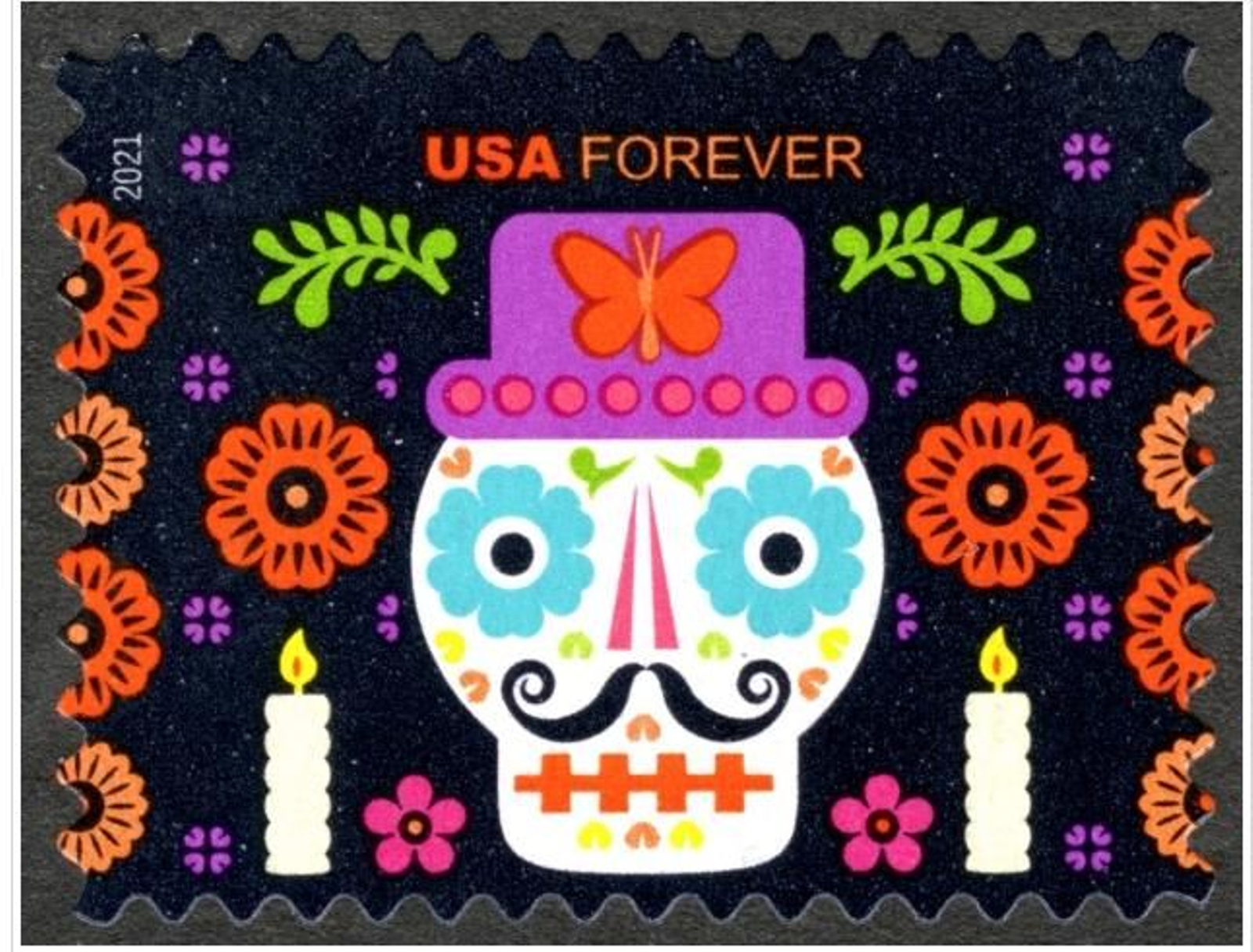 Otro sello inspirado en la cultura mejicana.