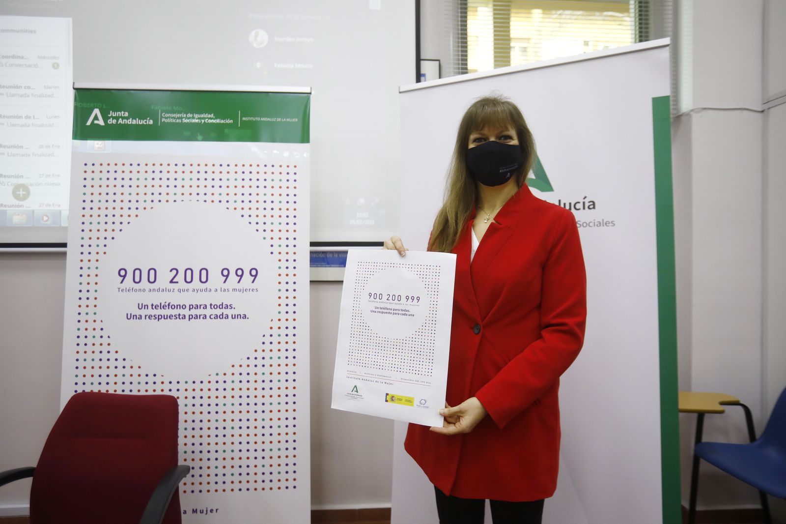 Presentación de la nueva imagen del Teléfono Andaluz de Atención a las Mujeres.