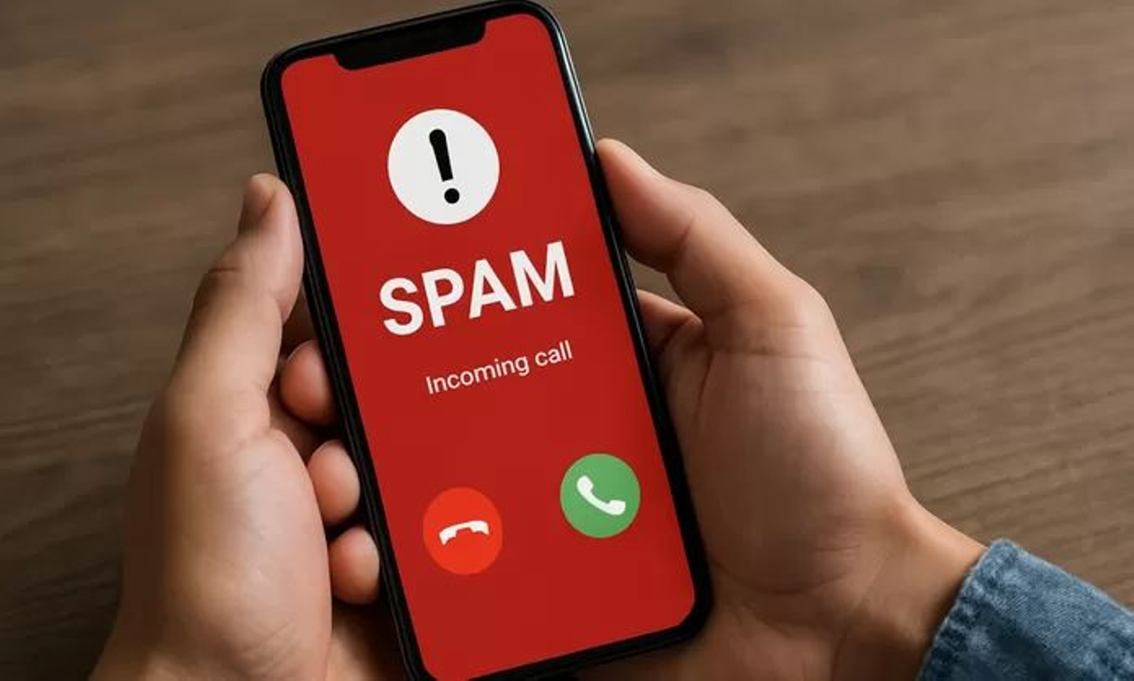 Un teléfono móvil recibe una llamada de spam