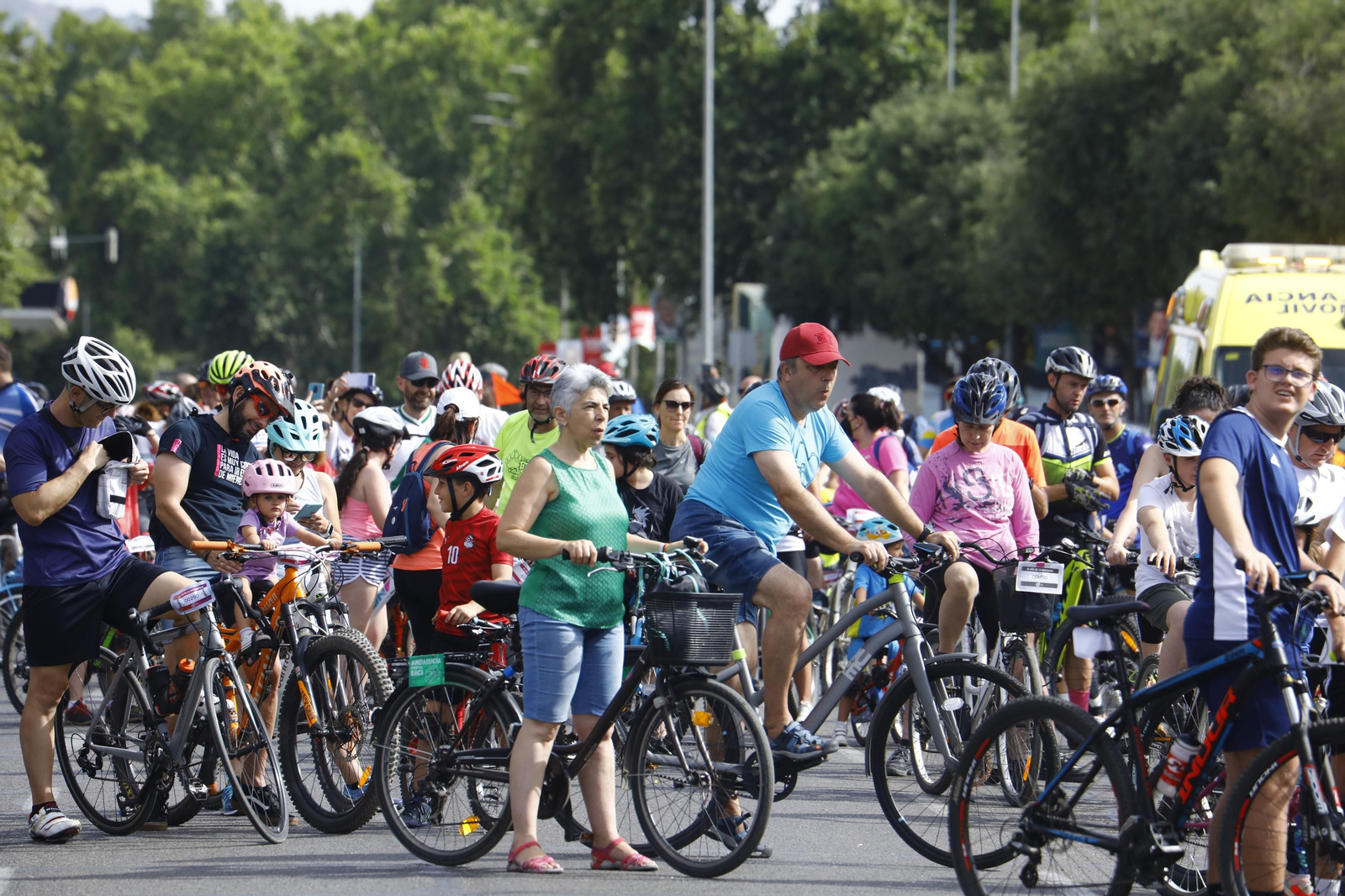 Marcha ciclista del Día de la Bicicleta en Córdoba, en imágenes