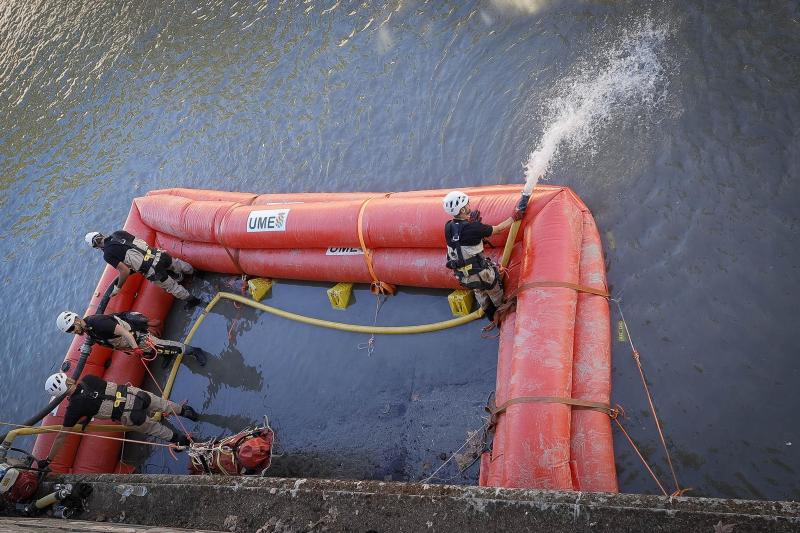 El simulacro ante una inundación en Granada, en imágenes