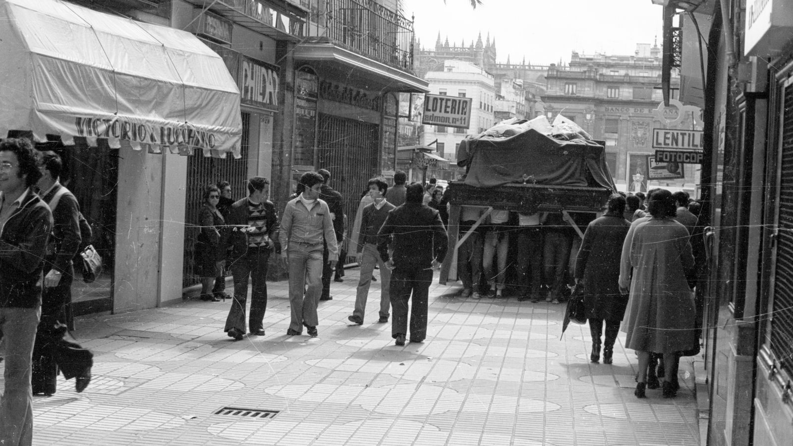 Ensayo de costaleros del Cristo de Burgos