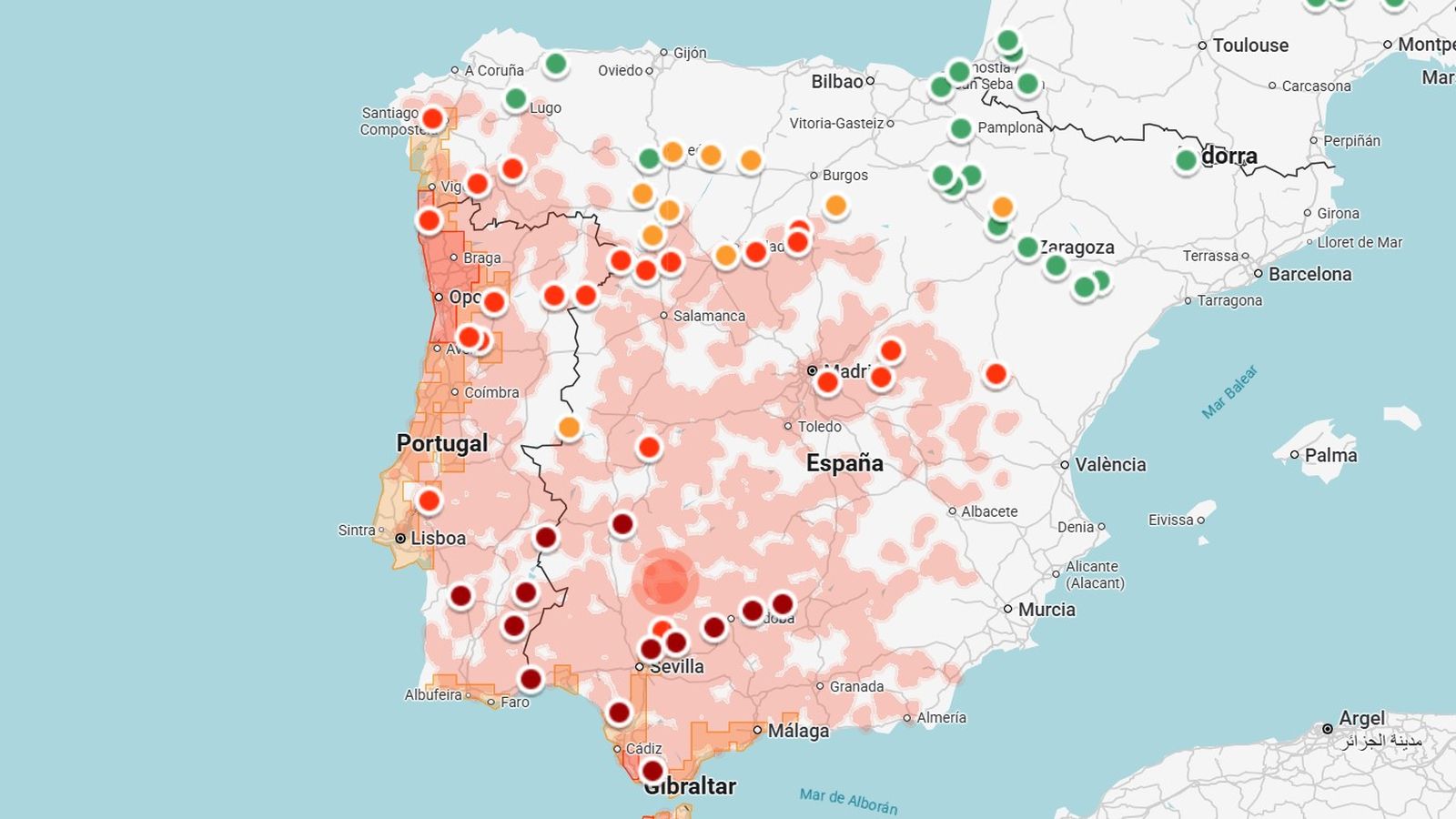 Mapa de riesgo de inundaciones en España