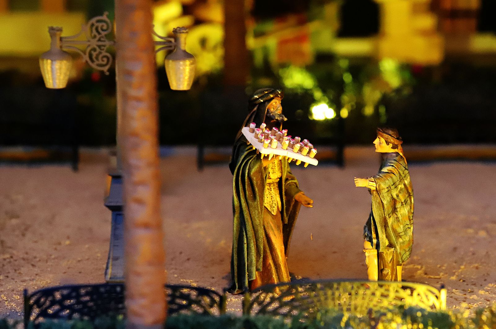 Belén del Ayuntamiento de Huelva basado en la antigua Plaza de las Monjas