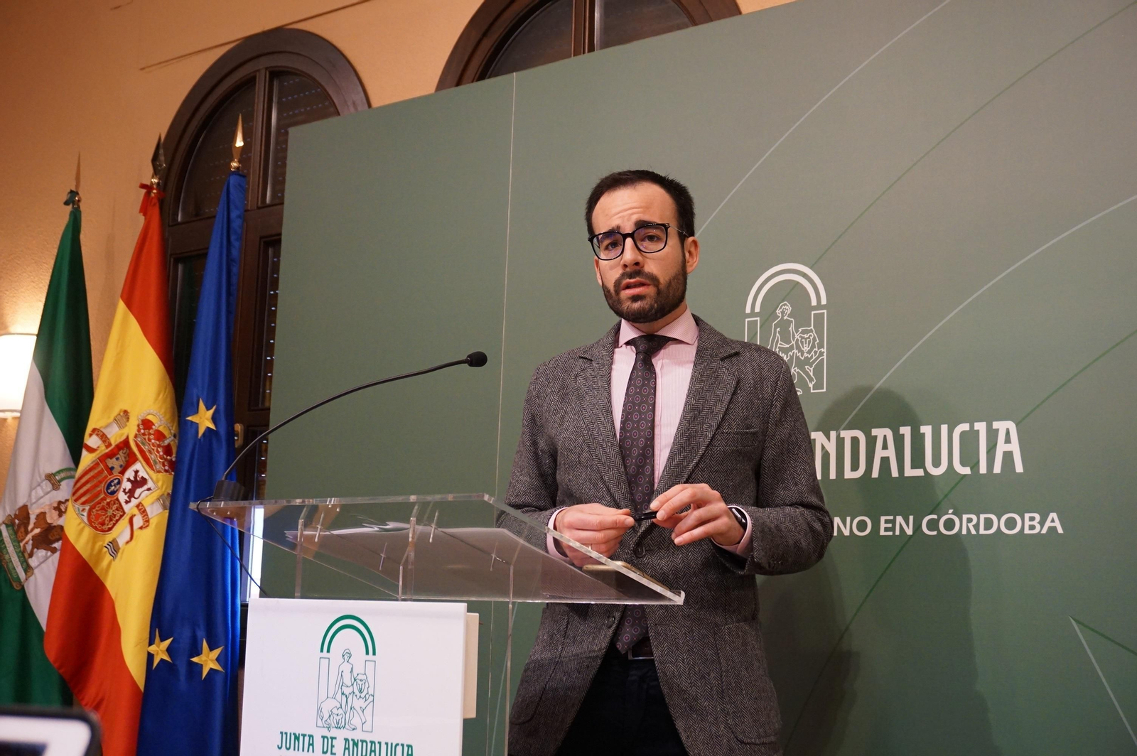 El delegado de Empleo y Economía durante la presentación del balance