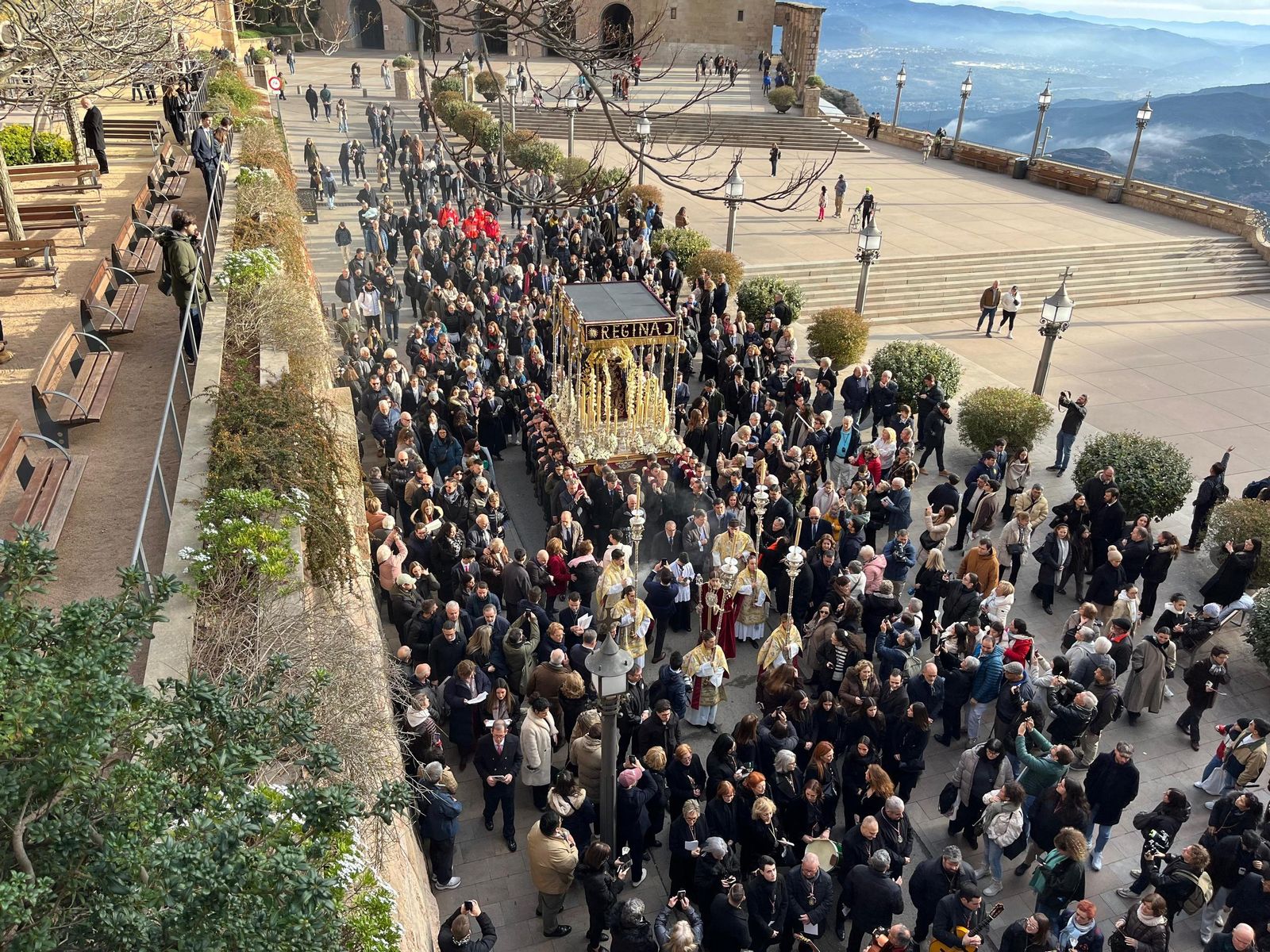 La Virgen de Montserrat en las alturas del Santuario