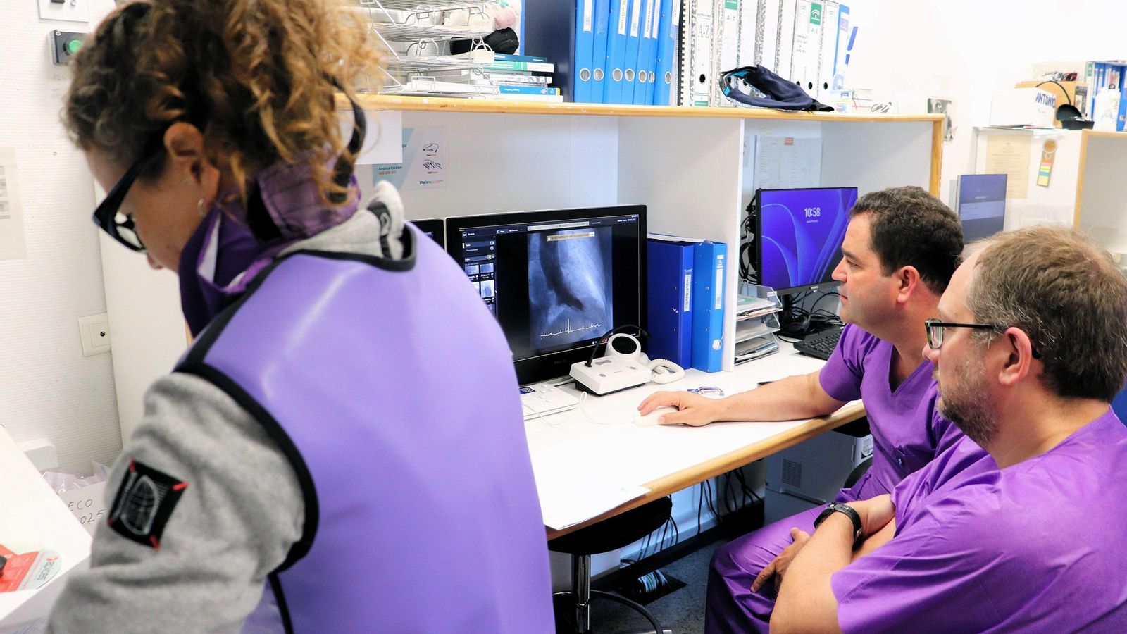 Trabajadores sanitarios.