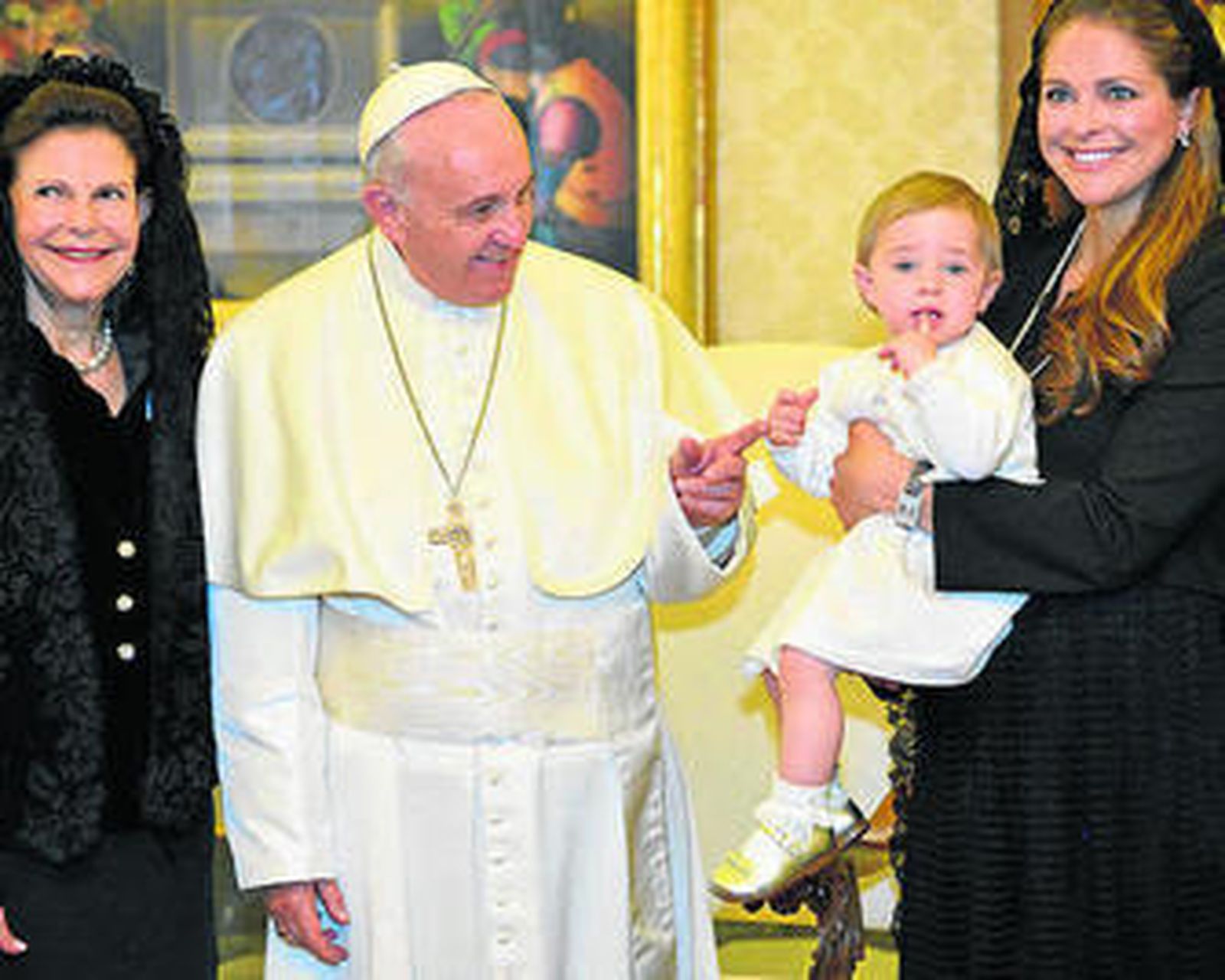 La princesa Leonor fue la protagonista de la visita al Papa.