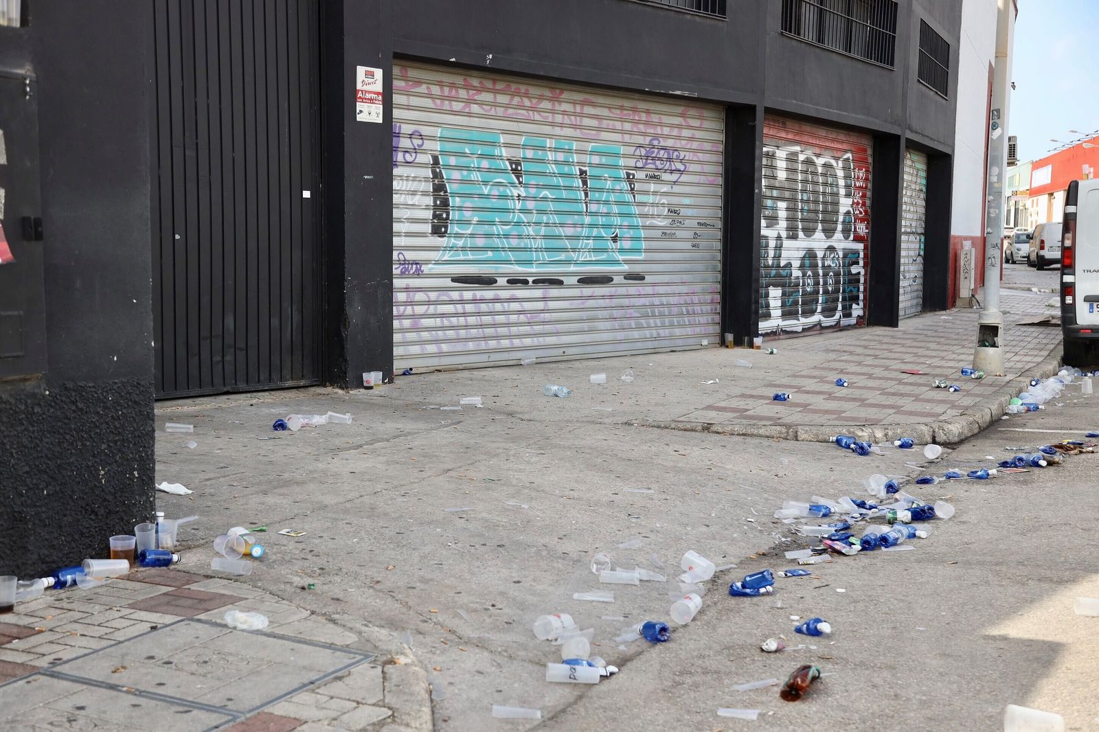 Lugar donde se produjo el apuñalamiento mortal en Málaga.