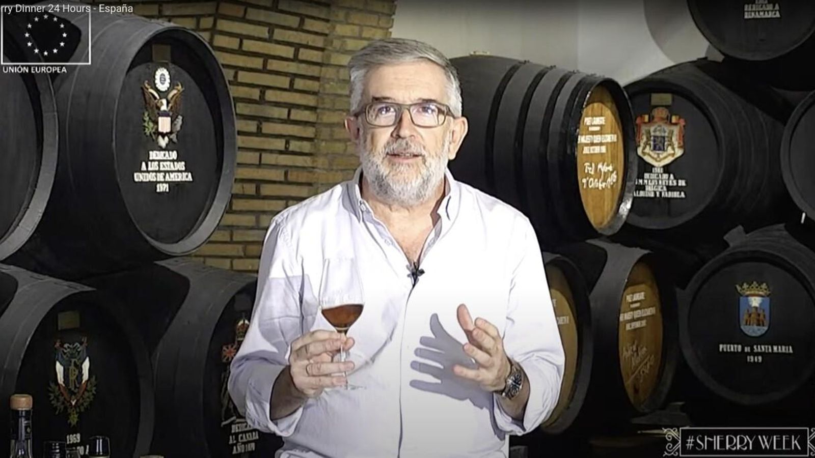 El embajador gastronómico de los vinos de Jerez durante la 'Sherry Dinner Party'. El embajador gastronómico de los vinos de Jerez durante la 'Sherry Dinner Party'.
