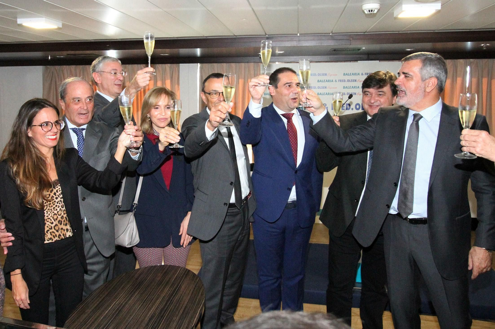 Balearia,  Fred Olsen y el Puerto de Huelva presentan la nueva línea entre Huelva y Canarias, en imágenes