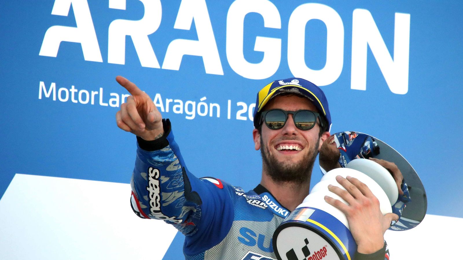 Alex Rins, vencedor en el GP de Aragón.