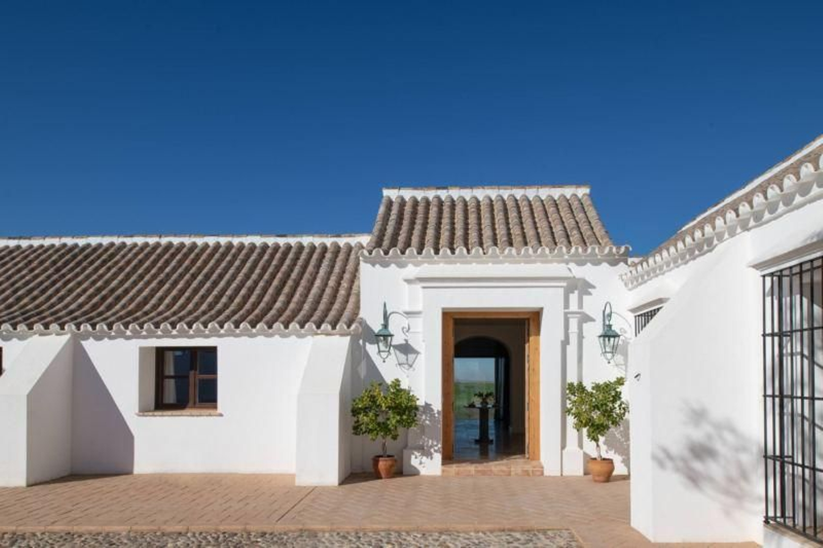 Un patio del cortijo La Motilla