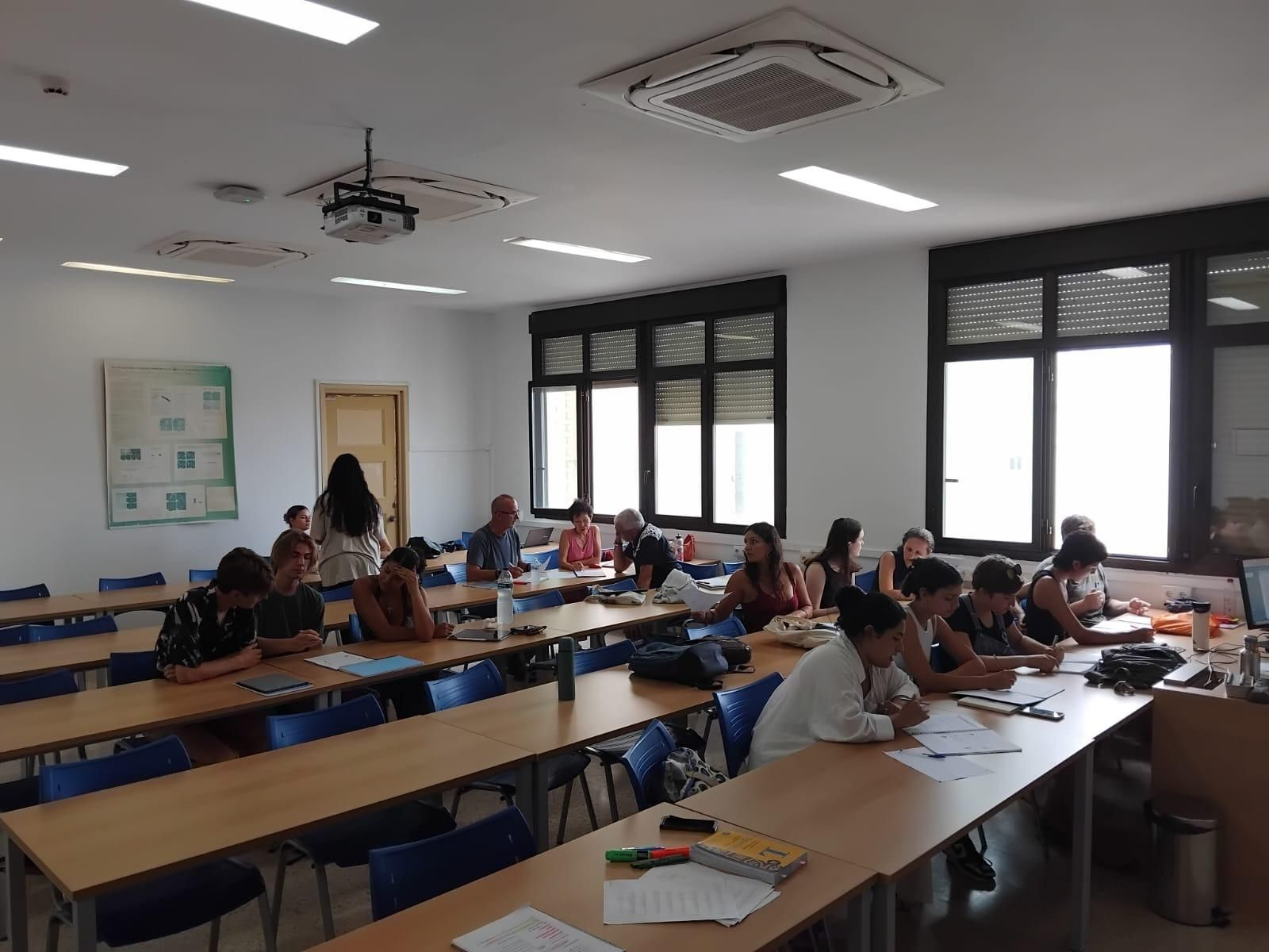 Una de las clases de español.
