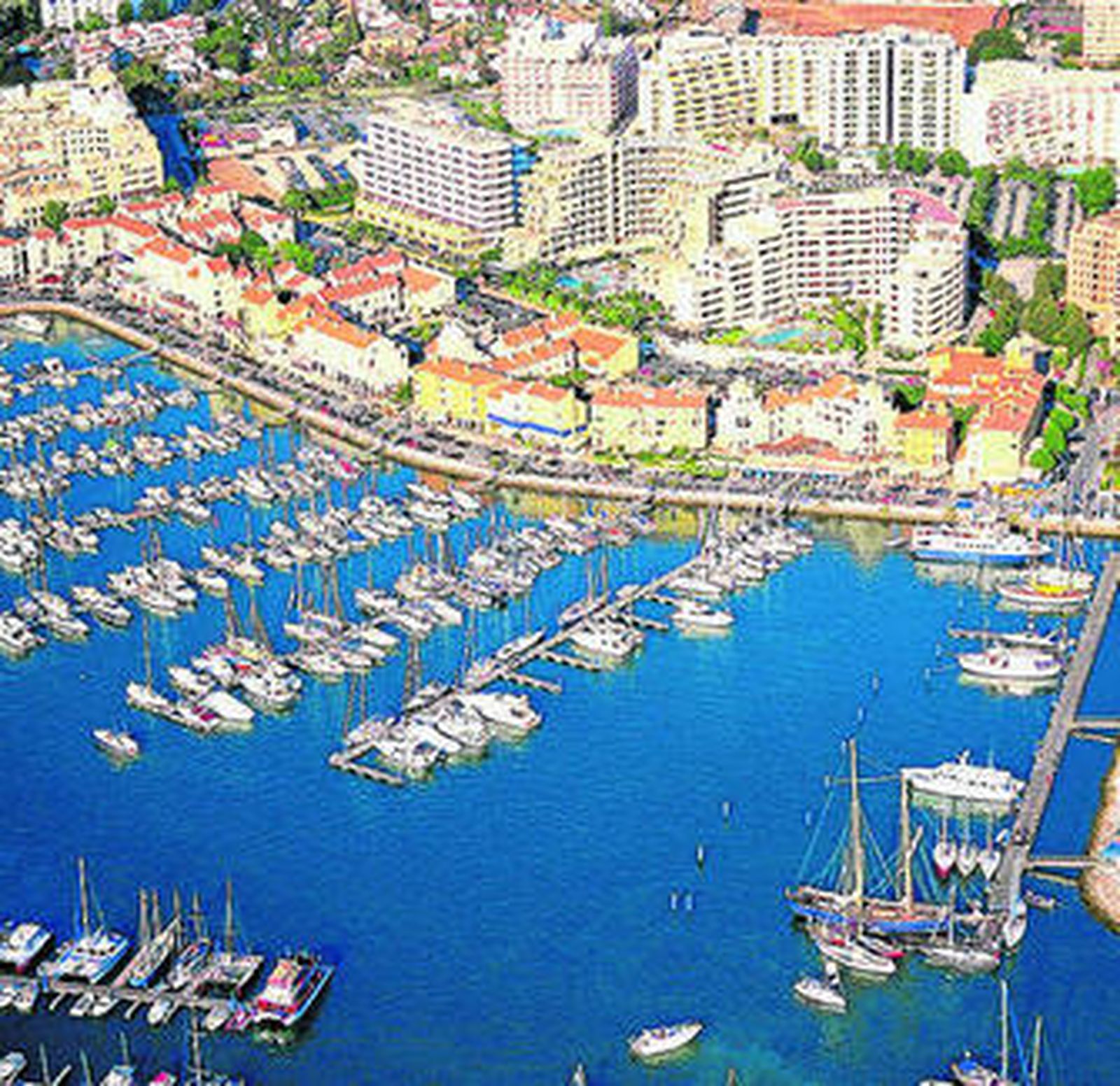 Vista aérea del puerto deportivo de Vilamoura.