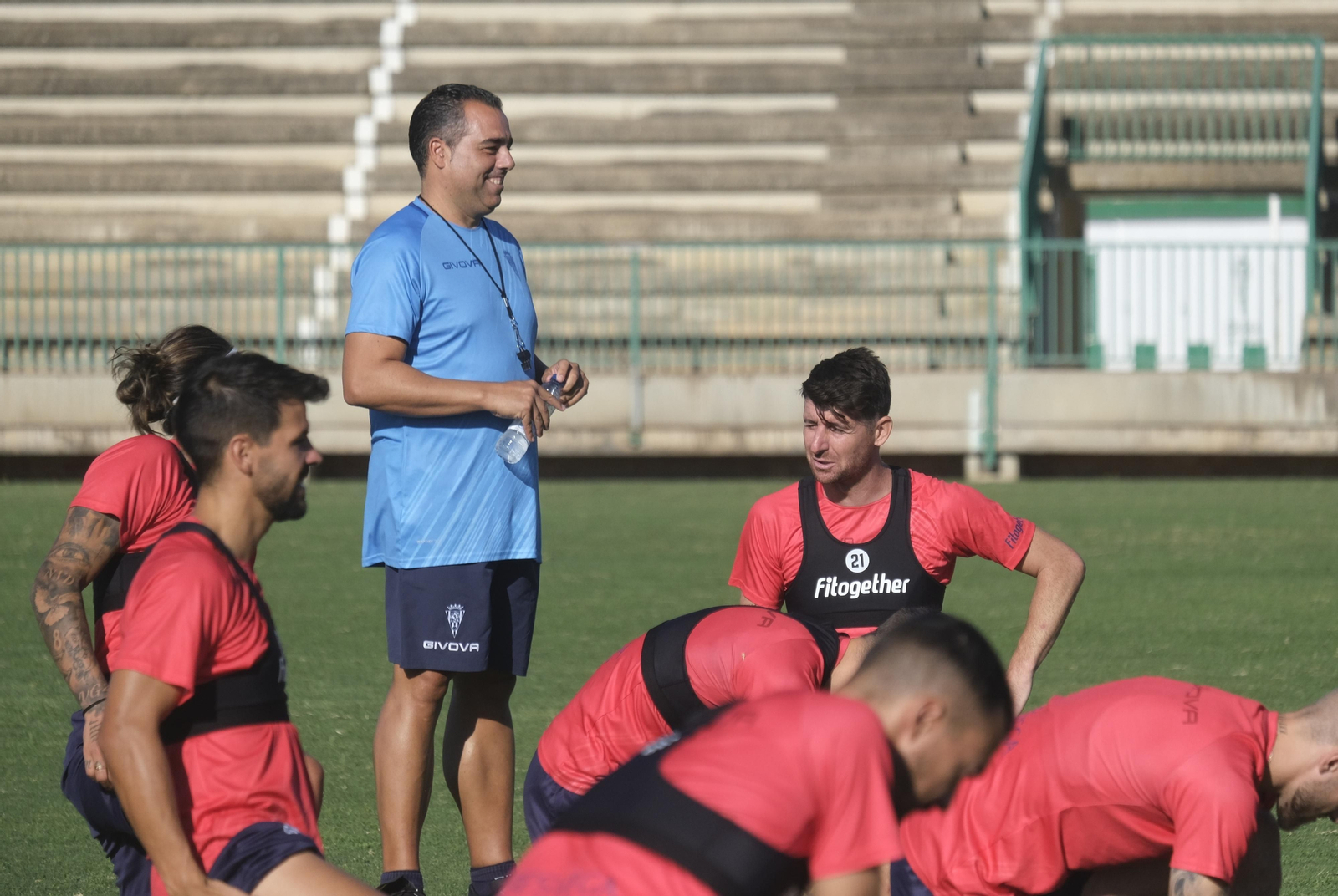 Germán Crespo durante un entrenamiento del Córdoba CF.