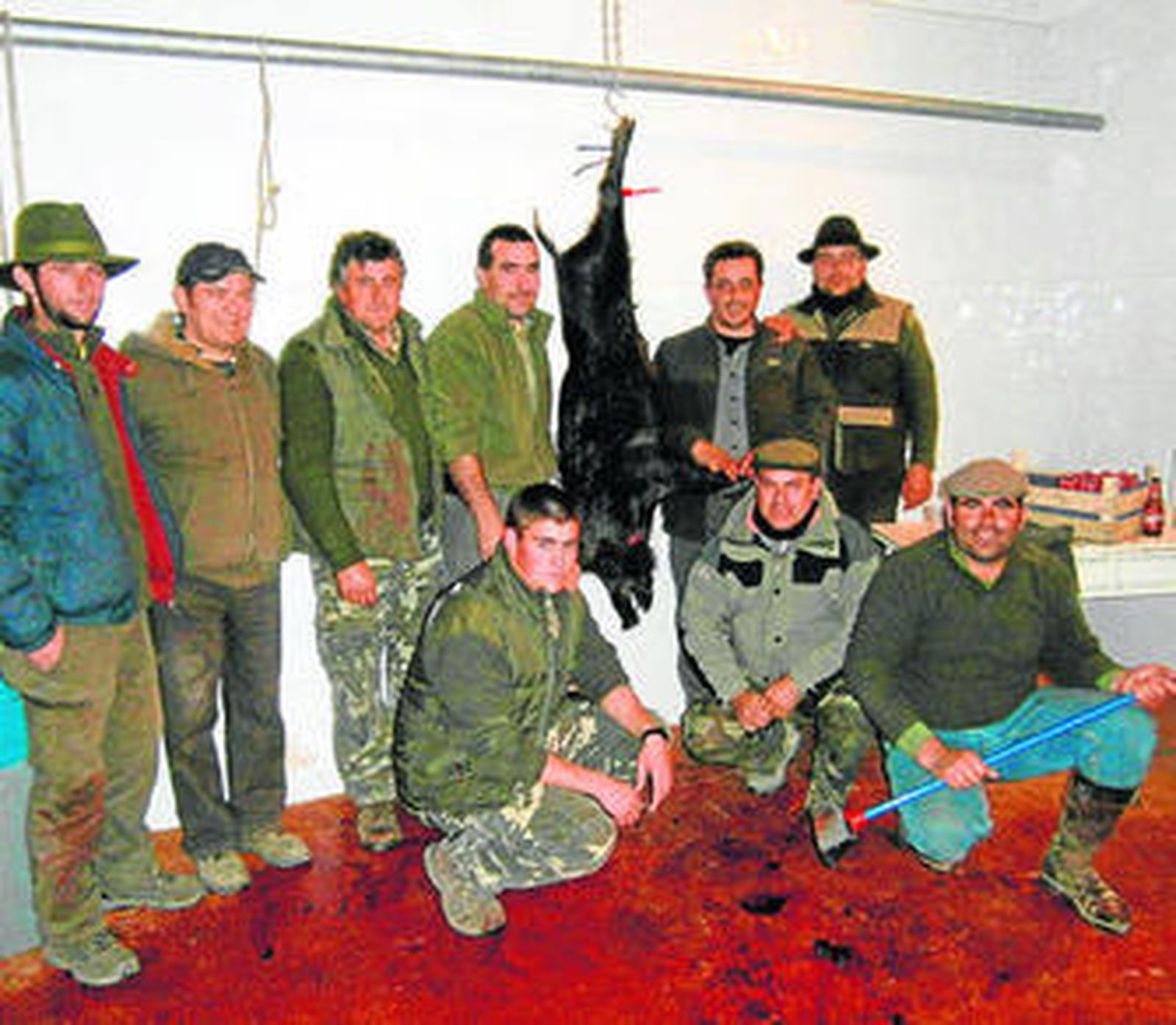 Imagen de algunos participantes en la montería del pasado fin de semana.