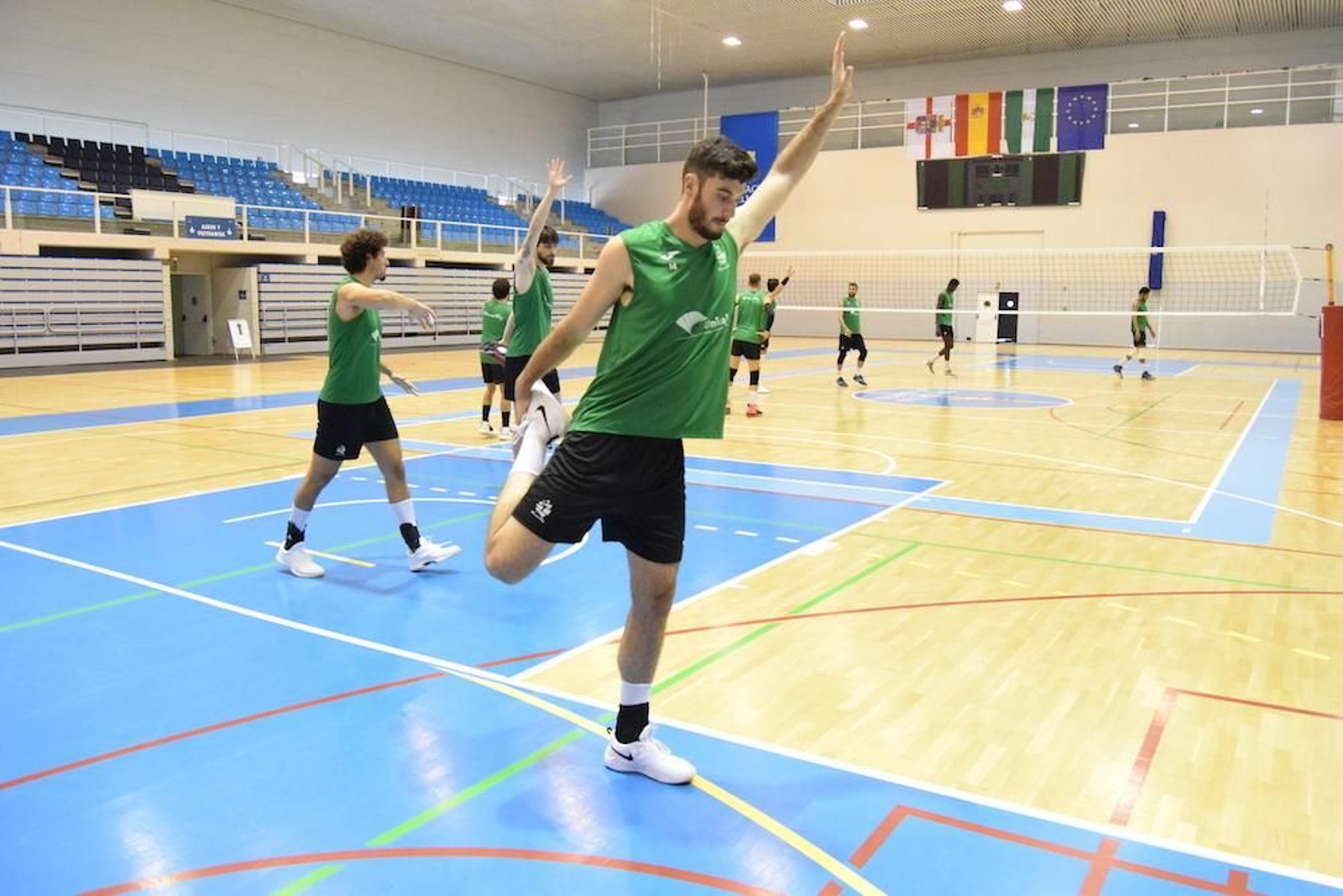 Fornés durante un entrenamiento en el Moisés Ruiz