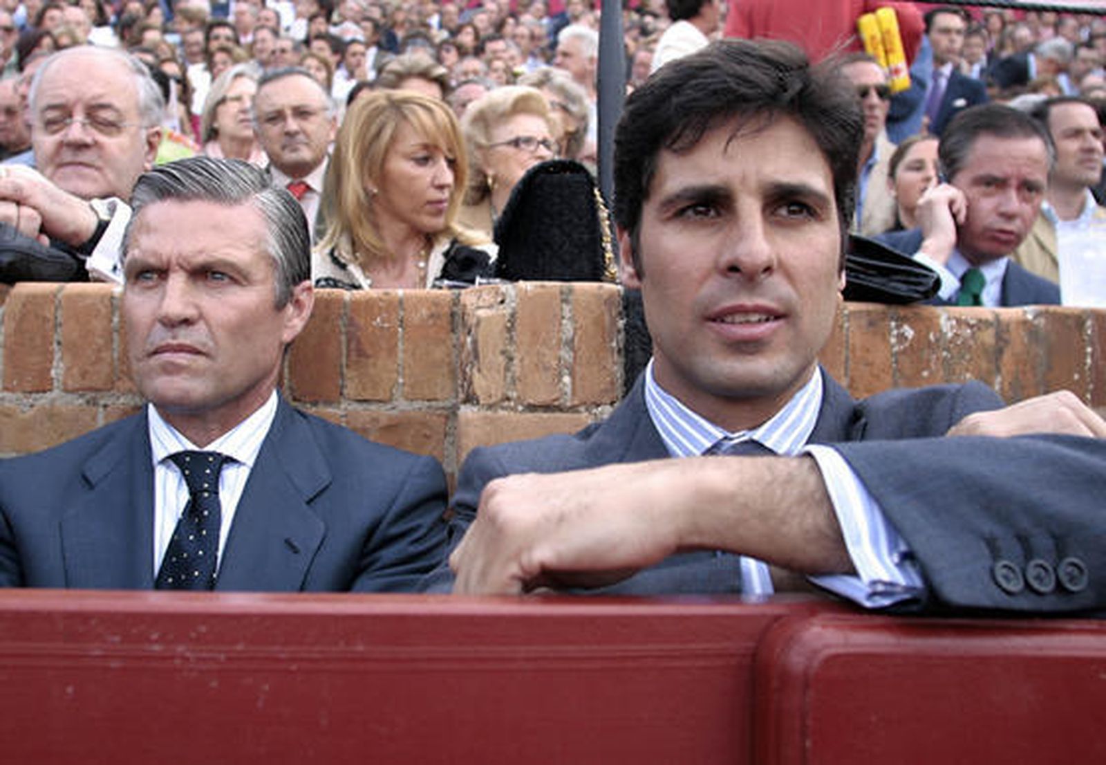 Juan Antonio Ruiz 'Espartaco' y Francisco Rivera, al que su hermano brindó uno de los toros.  Foto: Victoria Ramírez