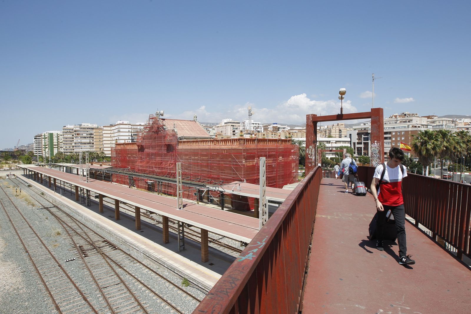 Las imágenes de las obras de la antigua estación de ferrocarril de Almería