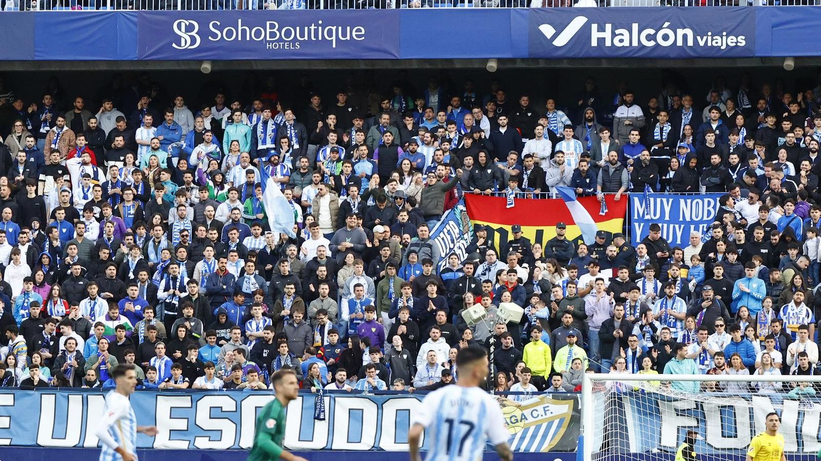 Búscate en La Rosaleda durante el Málaga CF-Racing de Ferrol