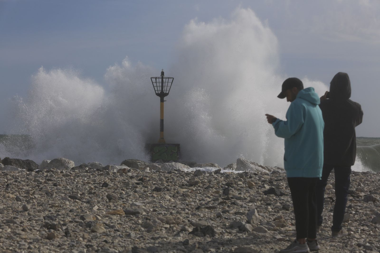 Fotos del temporal de levante en la costa de Málaga