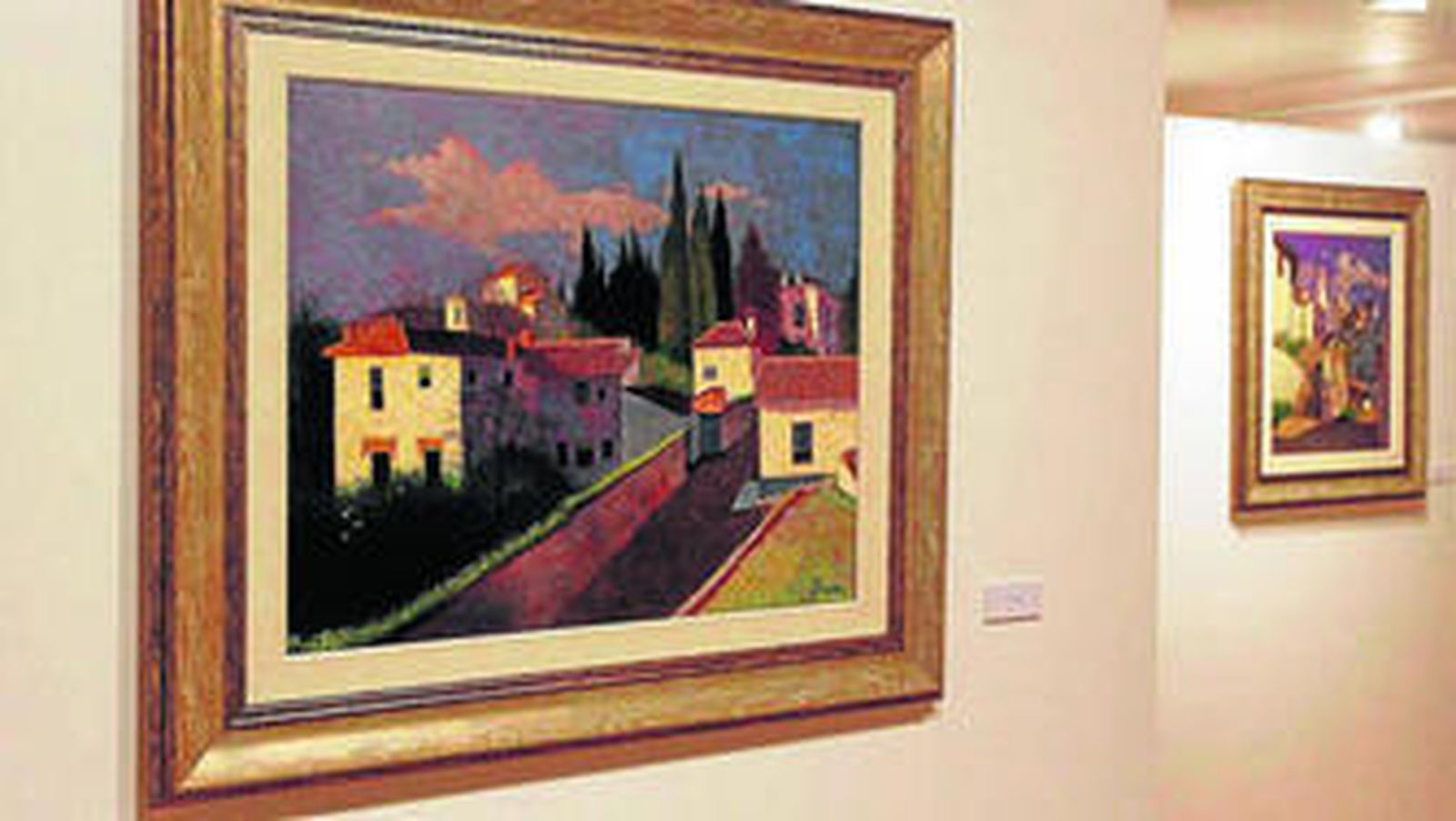 1, 2, 3. Conocido como paisajista, Belda se especializó en la producción de imágenes nocturnas. Una veintena de ellas forma parte de la exposición que cuenta además con 14 óleos de paisajes diurnos, la mayoría del Albaicín. 4, 5. Utiliza malvas, azules y grises en sus nocturnos, pero resuelve la oscuridad de las vistas con intensas pinceladas lumínicas.