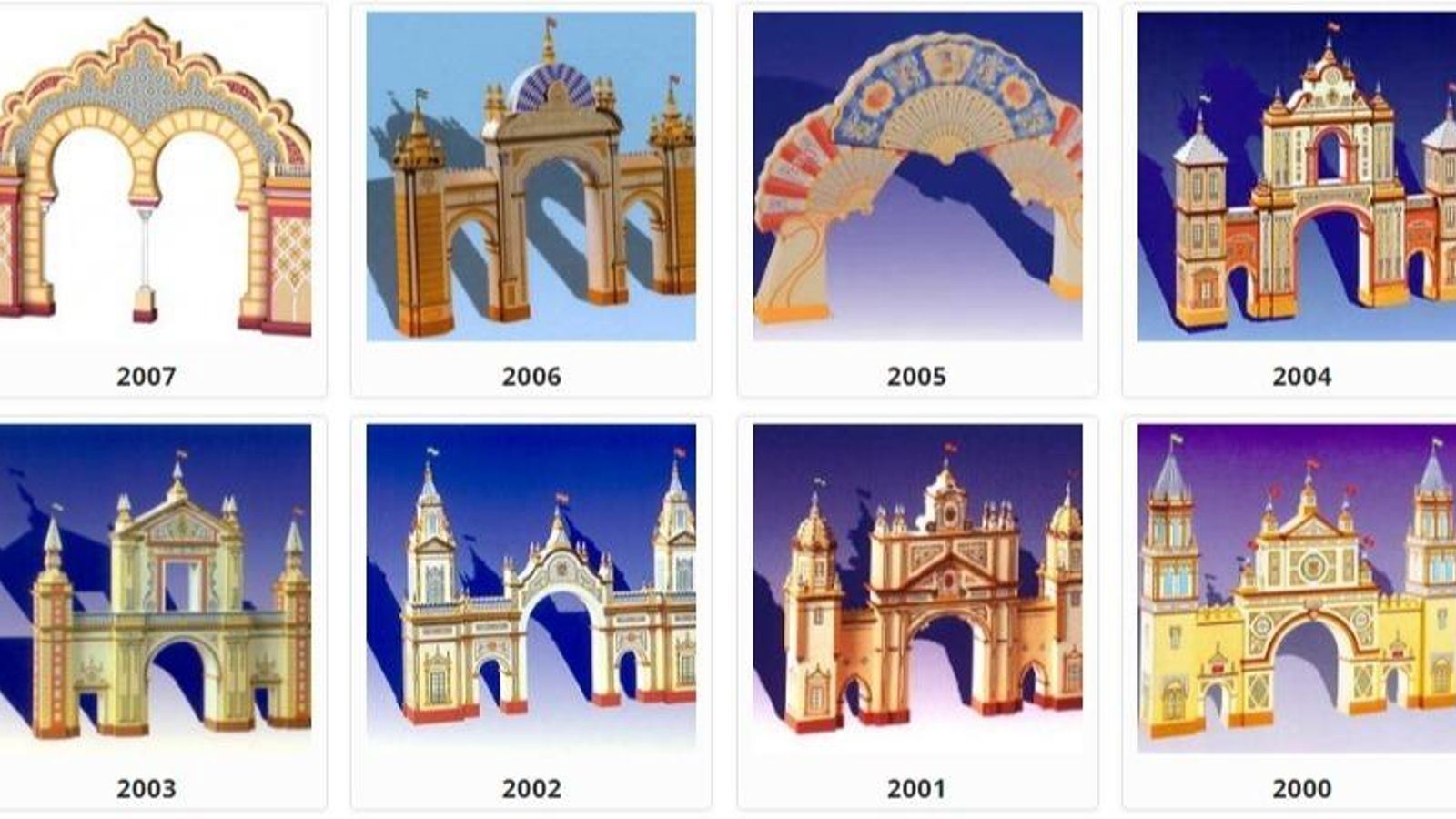 Las portadas de la Feria de Abril de Sevilla (años 2000)