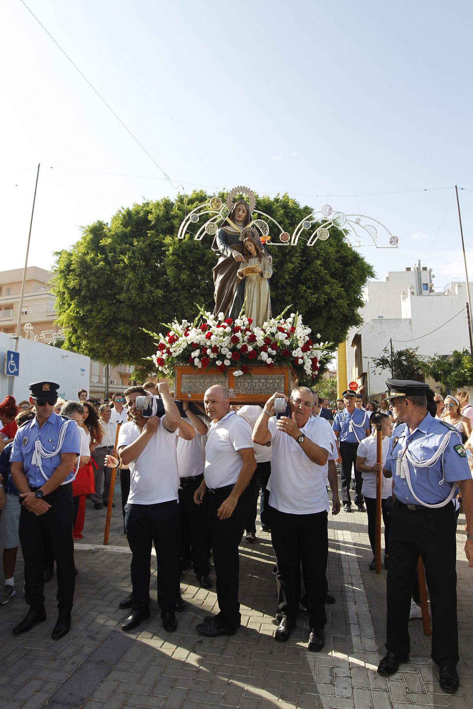 Fotogalería cucaña y procesión Fiestas Santa Ana Roquetas de Mar