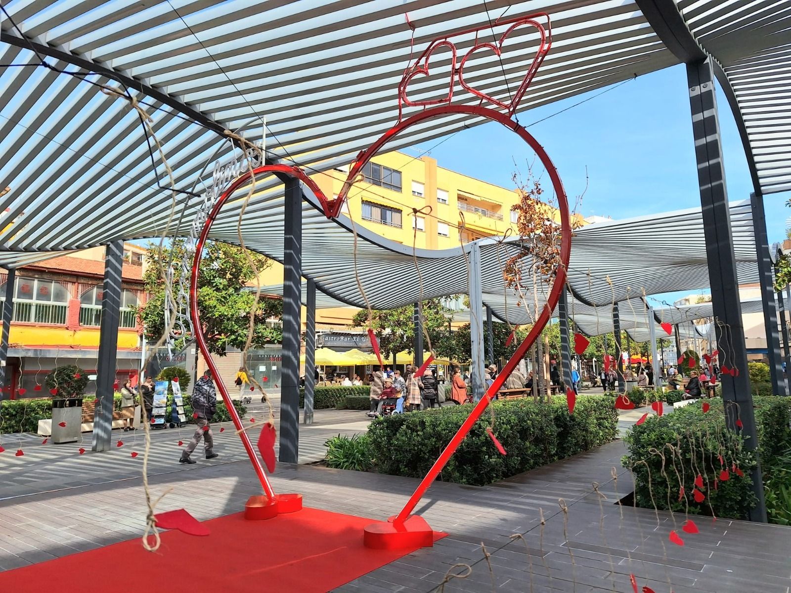 El 'fothocall' instalado en la Plaza Costa del Sol.