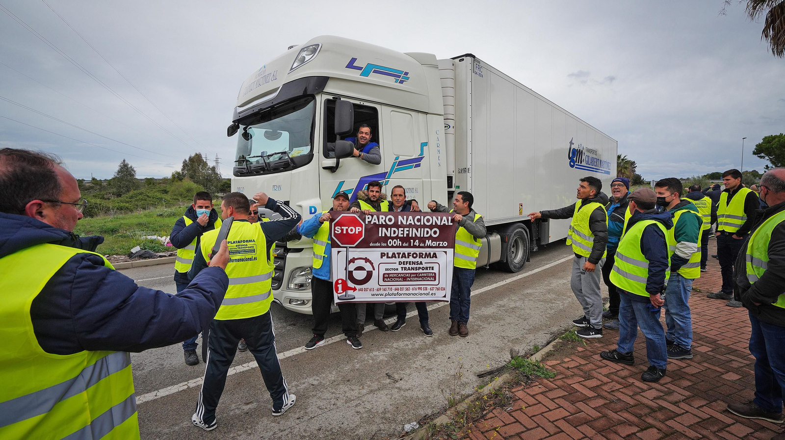 Imágenes de los piquetes informativos en la Ciudad del Transporte