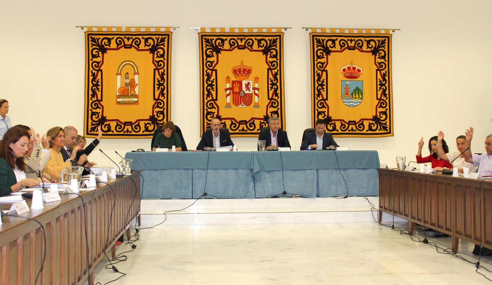 Un momento del Pleno de Estepona celebrado ayer.