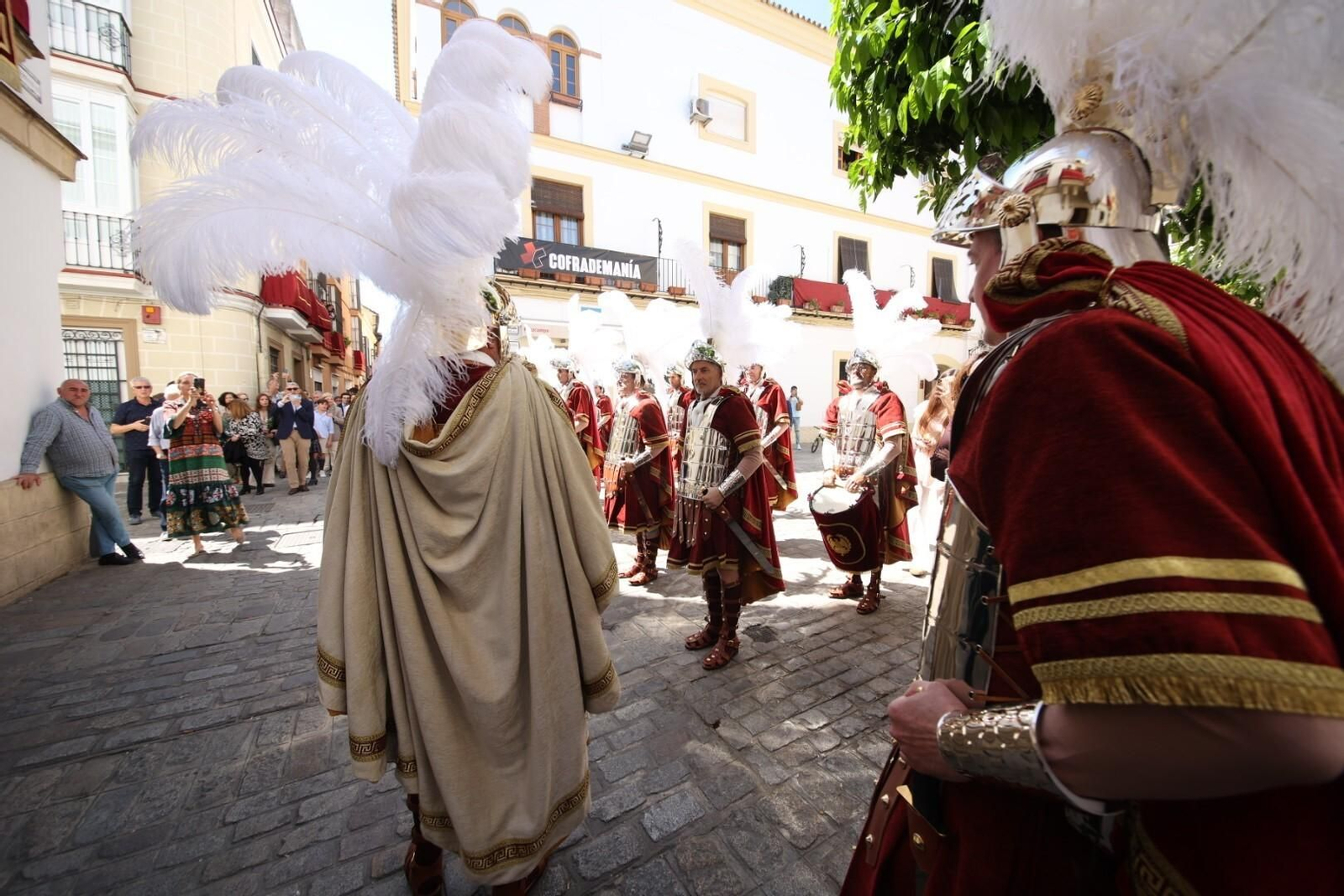 La guardia romana del Señor del Consuelo de la hermandad del Transporte