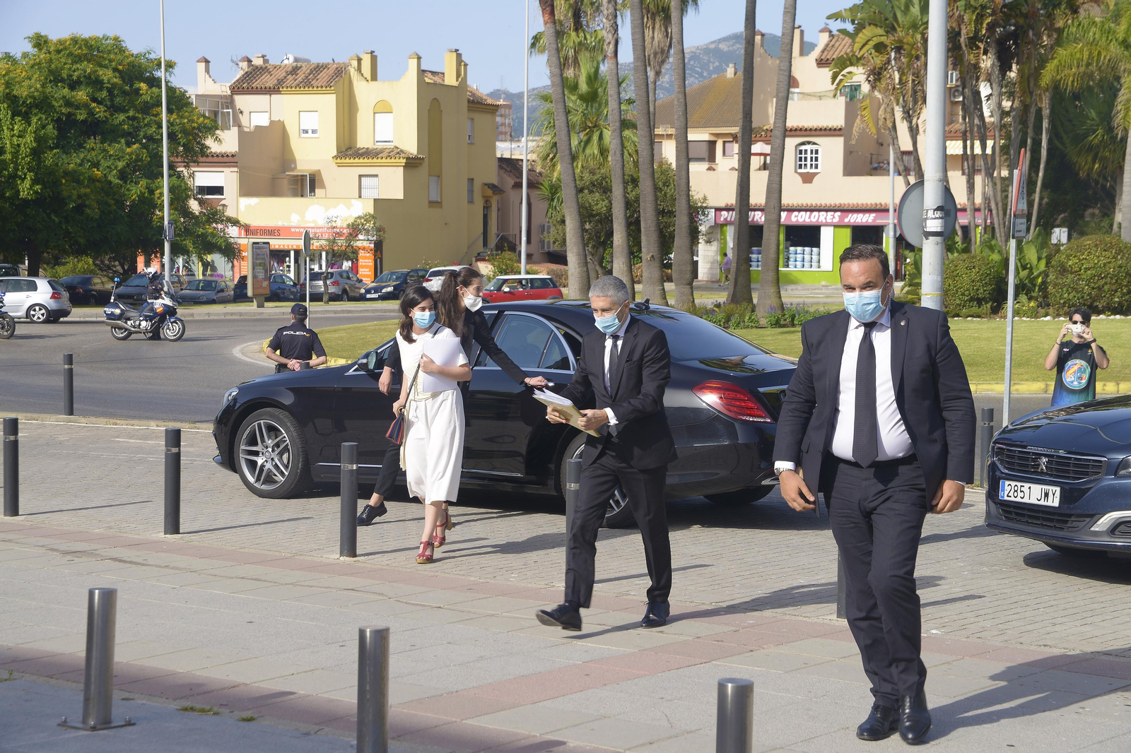 Fotos del Ministro de Interior Fernando Grande Marlaska en Algeciras