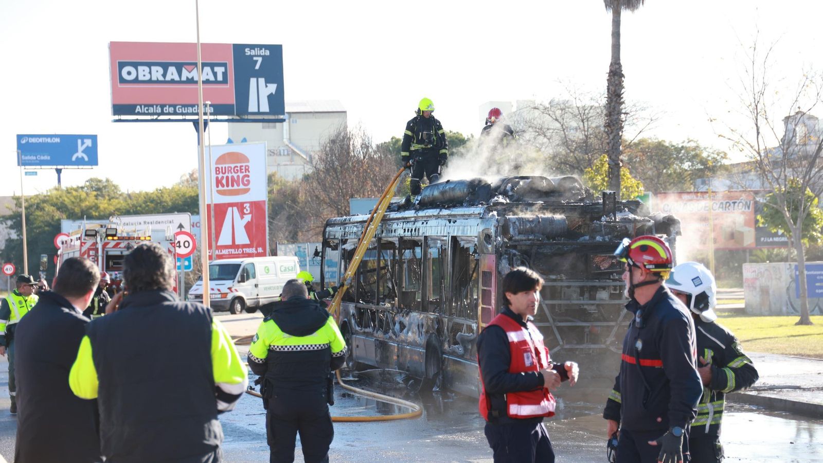 Otra instantánea del autobús siniestrado