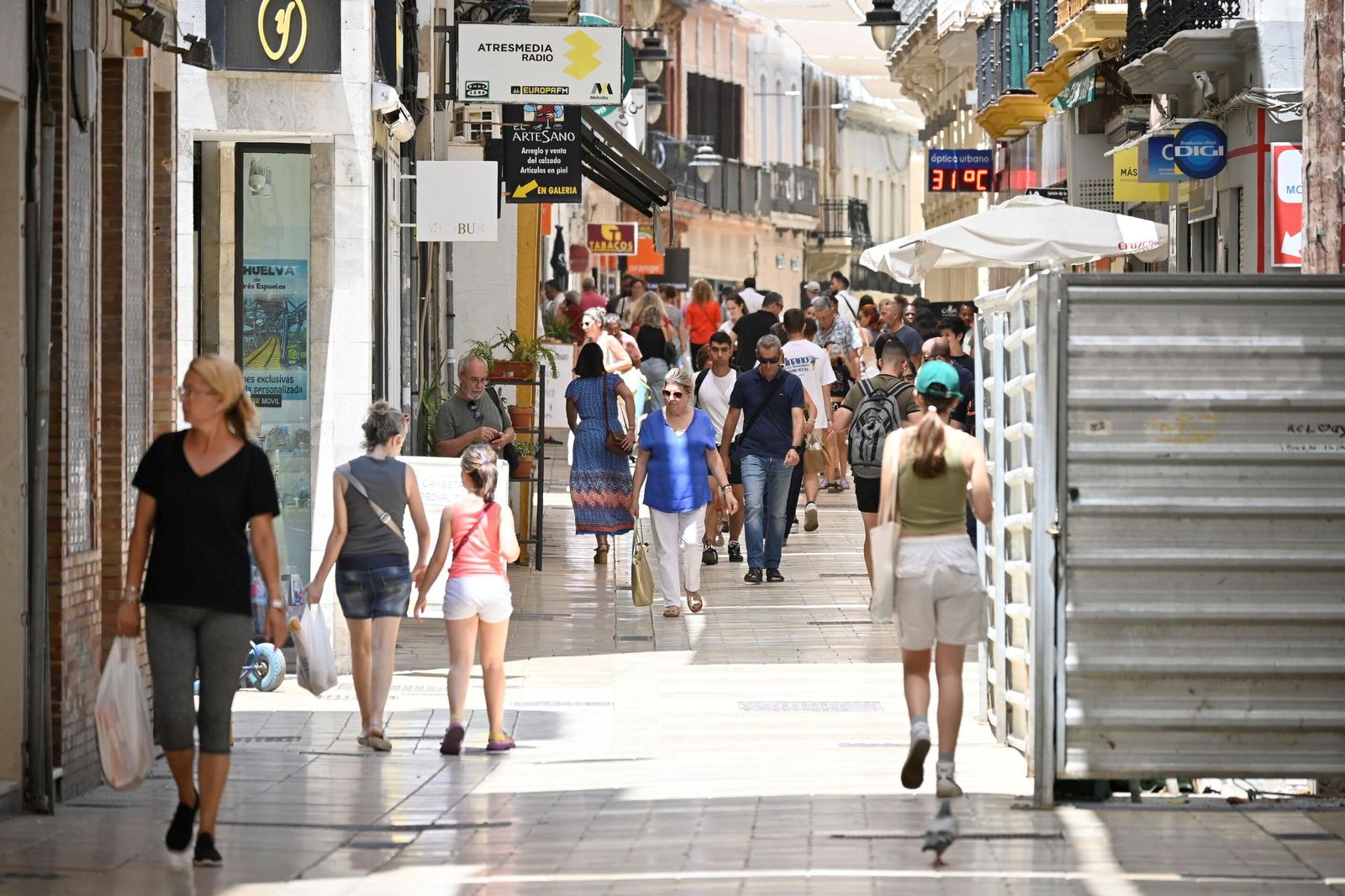 Imagen del caluroso jueves 4 de julio en Huelva capital.