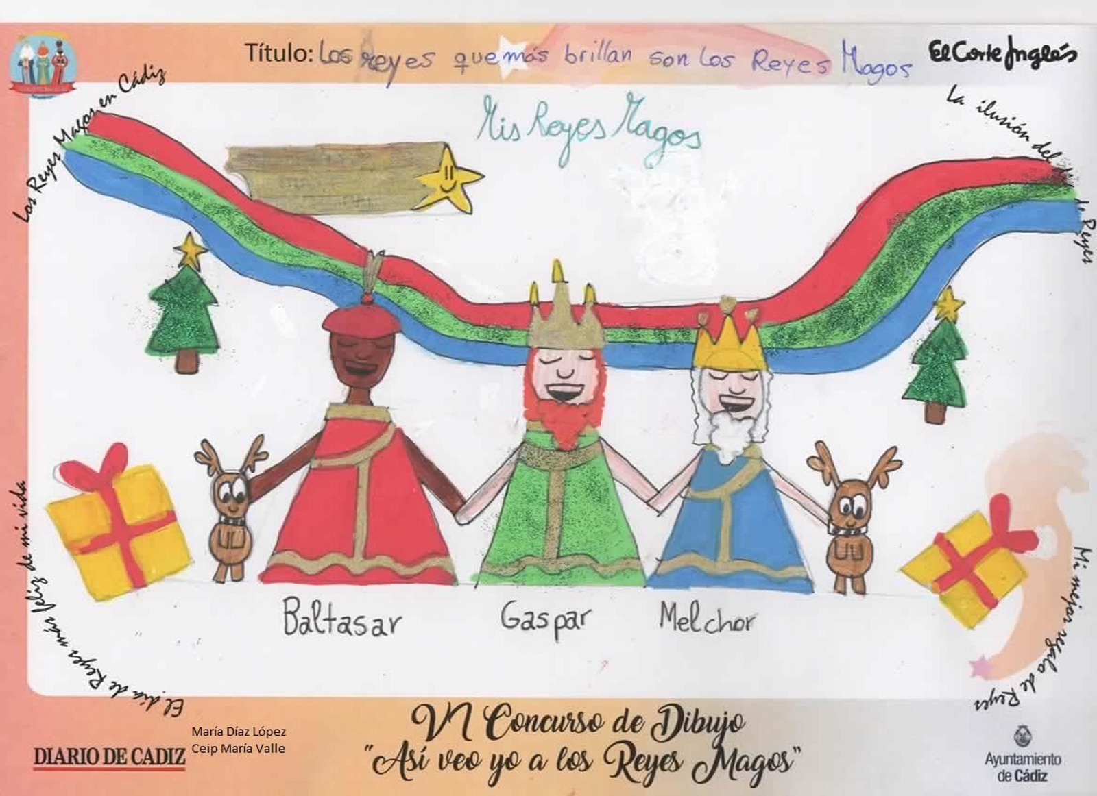 Los dibujos ganadores y semifinalistas del concurso 'Así veo yo a los Reyes Magos' en Cádiz.