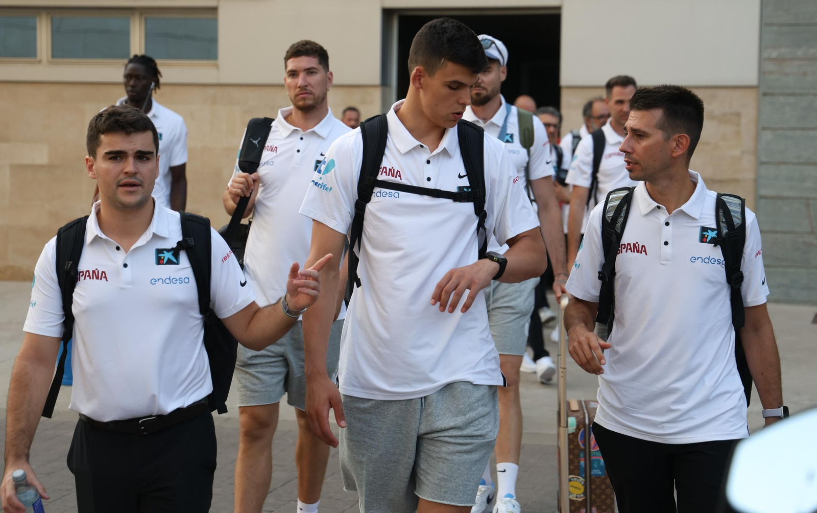 La selección española de baloncesto ya está en Málaga