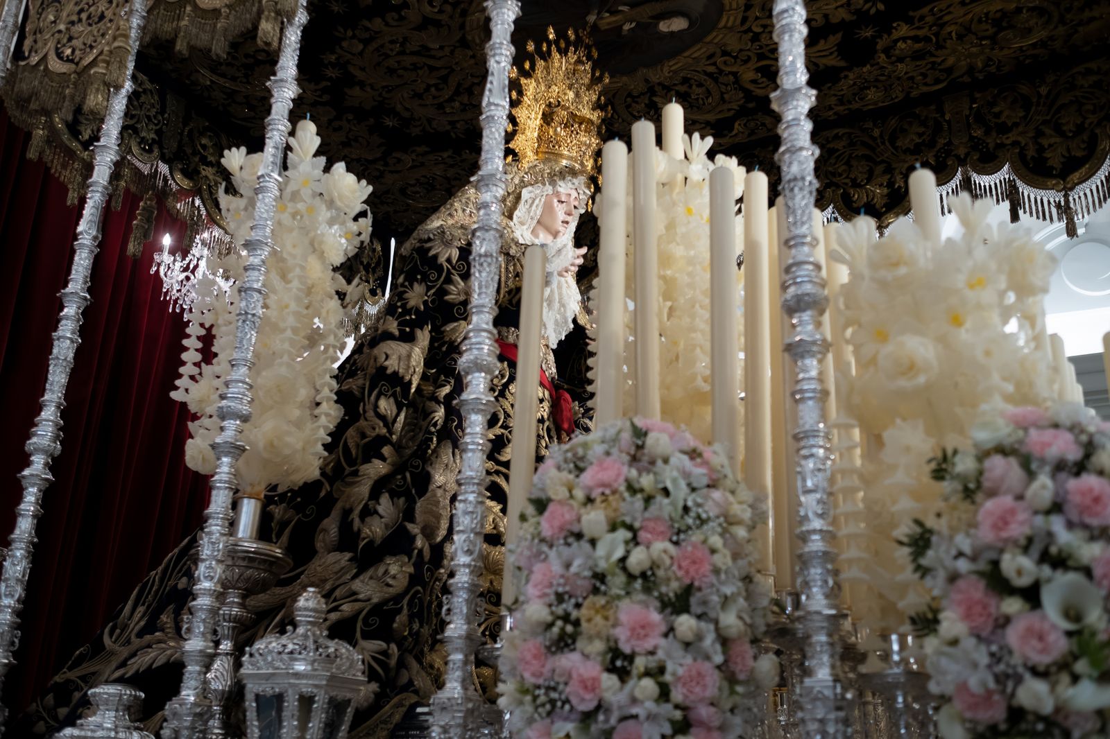 La Virgen de la Estrella en su paso de palio, en imágenes