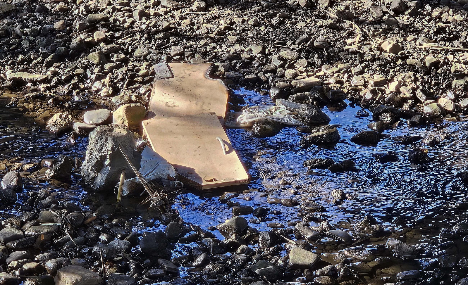 Fotos de los desperfectos en el sendero del parque fluvial del río Pícaro en Algeciras