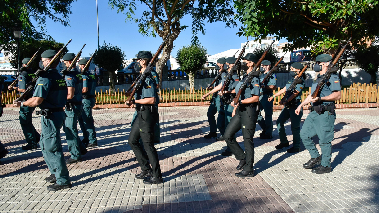 Laa fotos de los ensayos para desfile del Día del Pilar en Tarifa